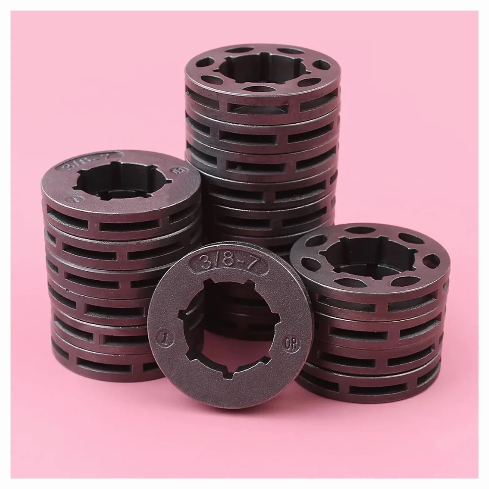 Lote de 20 piñones for Motosierra 028, 034, 029, 036, 039, MS290, MS310, MS360, MS390, Paso de 3/8", 7 Dientes, Estriado pequeño de 19 mm.