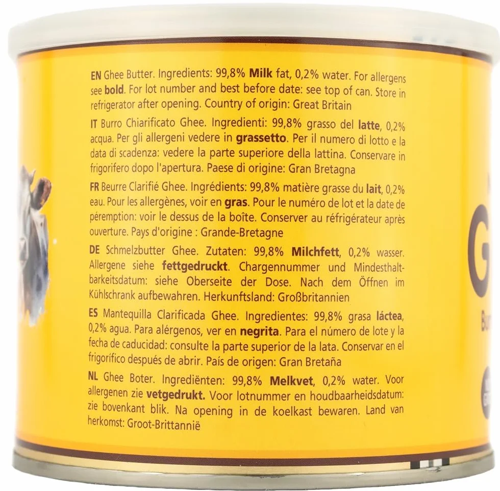 Mantequilla de Ghee Grocer Planet 500g Clarificada Natural Ayurvédico