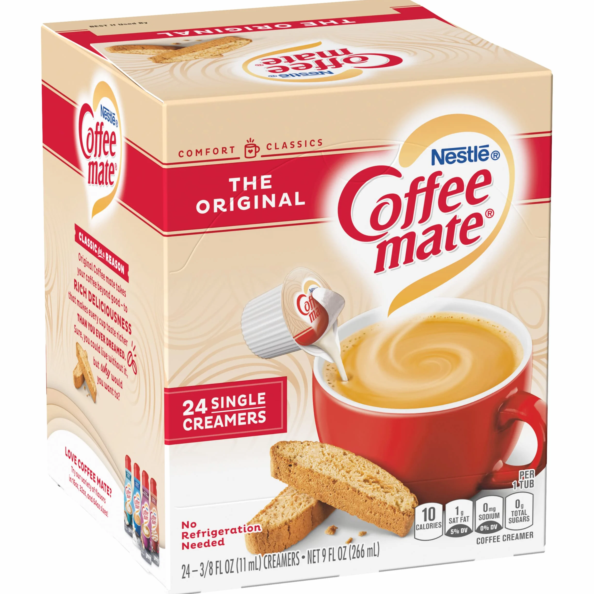 Coffee-mate Original Coffee Creamer Liquid Singles, 24 Count Pack of 4