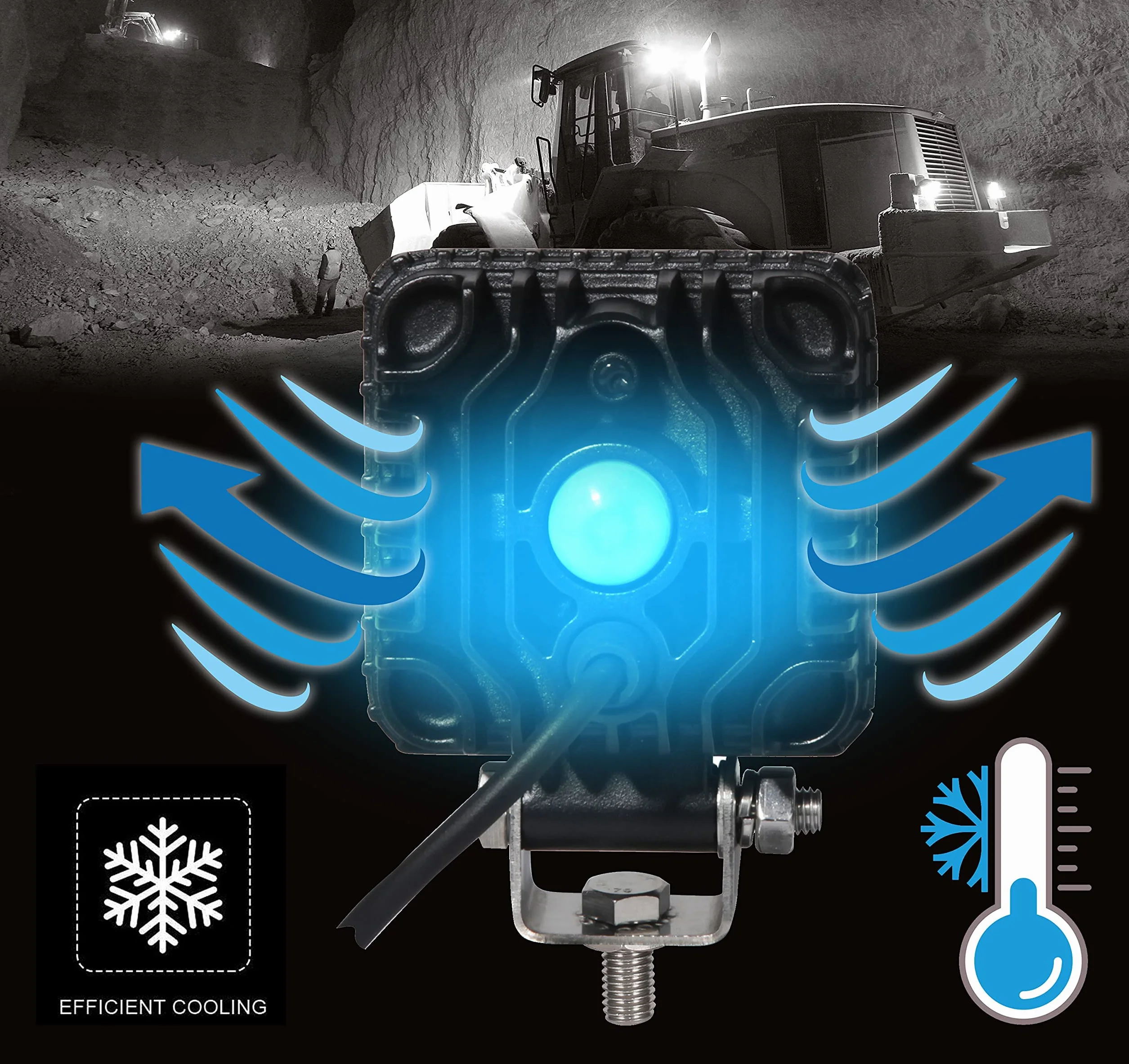 Ryme Automotive Foco de Trabajo LED 16W 1500 Lúmenes 10-30V IP67 Faro LED para Camión Coche 4x4 Tractor