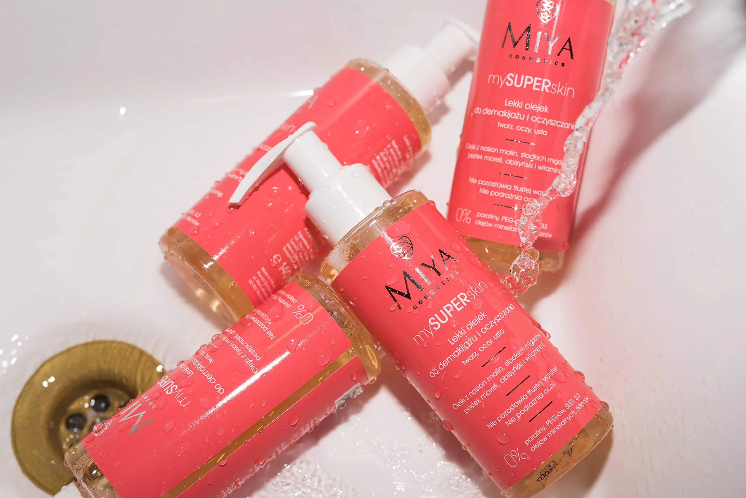 Miya Cosmetics Light Aceite Desmaquillante Facial 140 ml con Semillas de Frambuesa y Aceite de Almendras Dulces