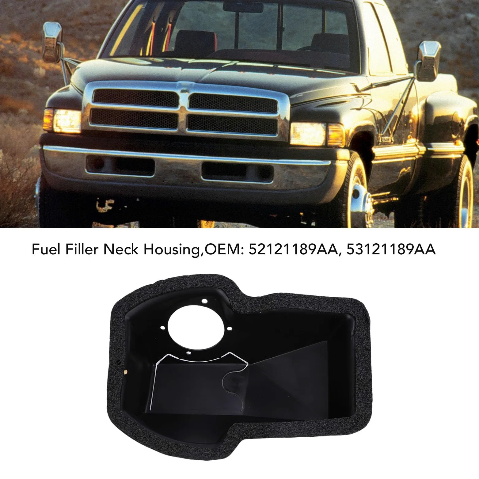 Carcasa para cuello de llenado de, bolsillo para cuello de llenado de tanque de gasolina, reemplazo de carcasa para puerta de compatible con 1500 2500 3500 1994-2002
