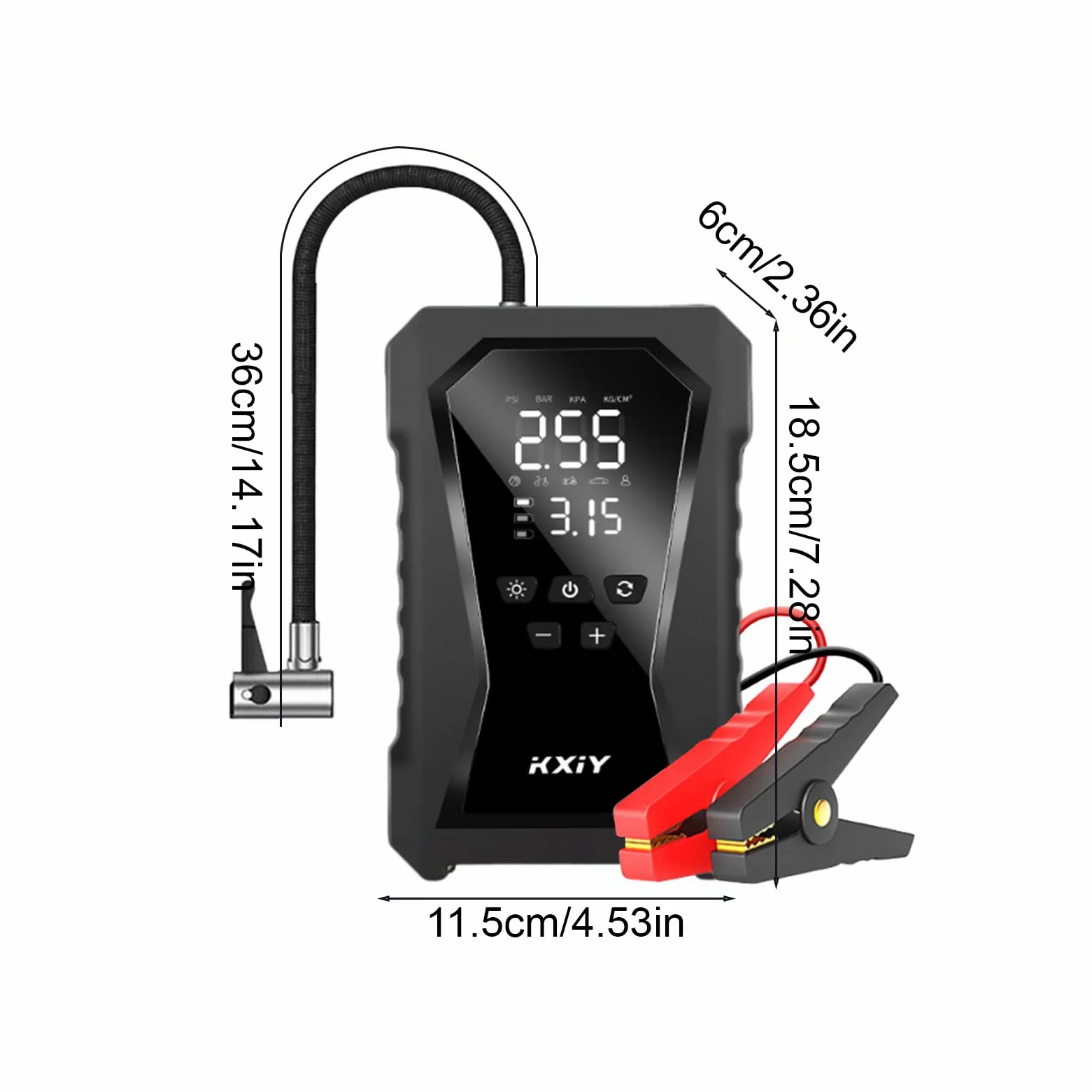Arrancador De Batería para Coche Arrancador Batería 12V con Inflador | Arrancador De Batería 12V Con Inflador Para Neumáticos Moto, , Camping, Viaje, Aire Libre, Taller, Mantenimiento