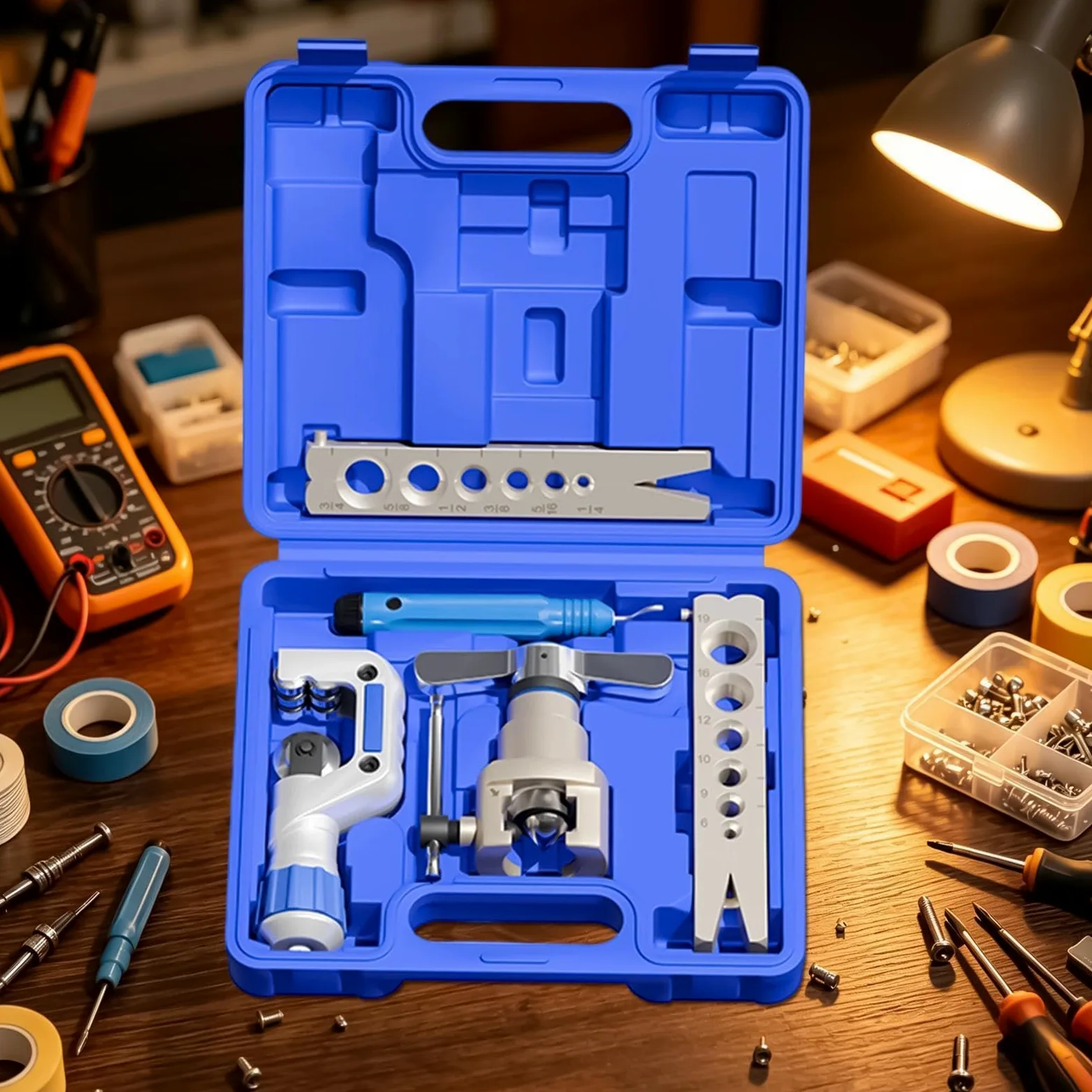 Herramienta Abocardadora Línea Freno Set De Reparación Y Mantenimiento De | Kit De Abocardado Doble Para Hogar Garaje Taller Industria Exterior Camión Sedán Automotr