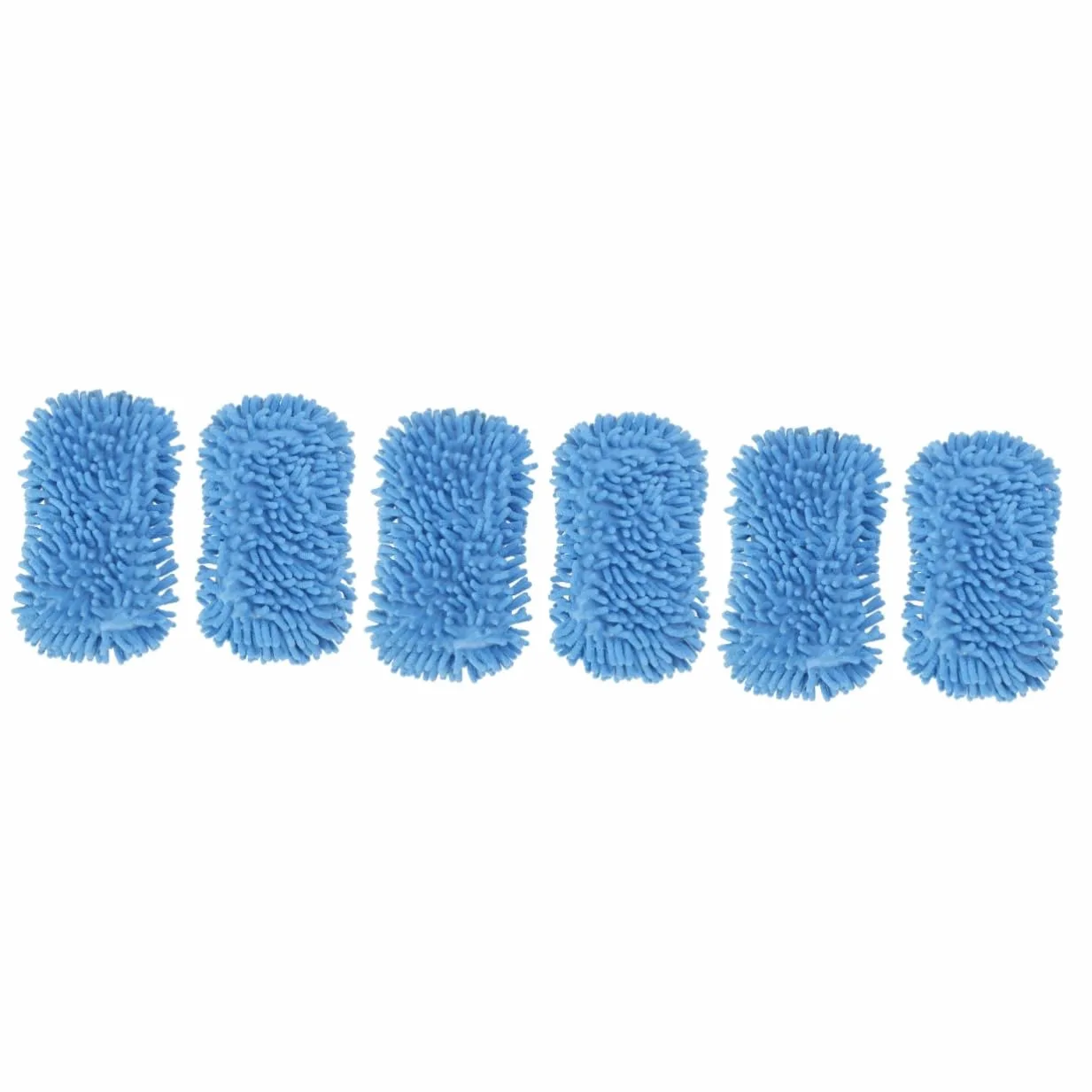 Mobestech 6piezas Guantes De Lavado De Microfibra Ultrafina para Limpieza De Coches Color Azul Esponja De Limpieza Multifuncional para Automóviles y Superficies Delicadas