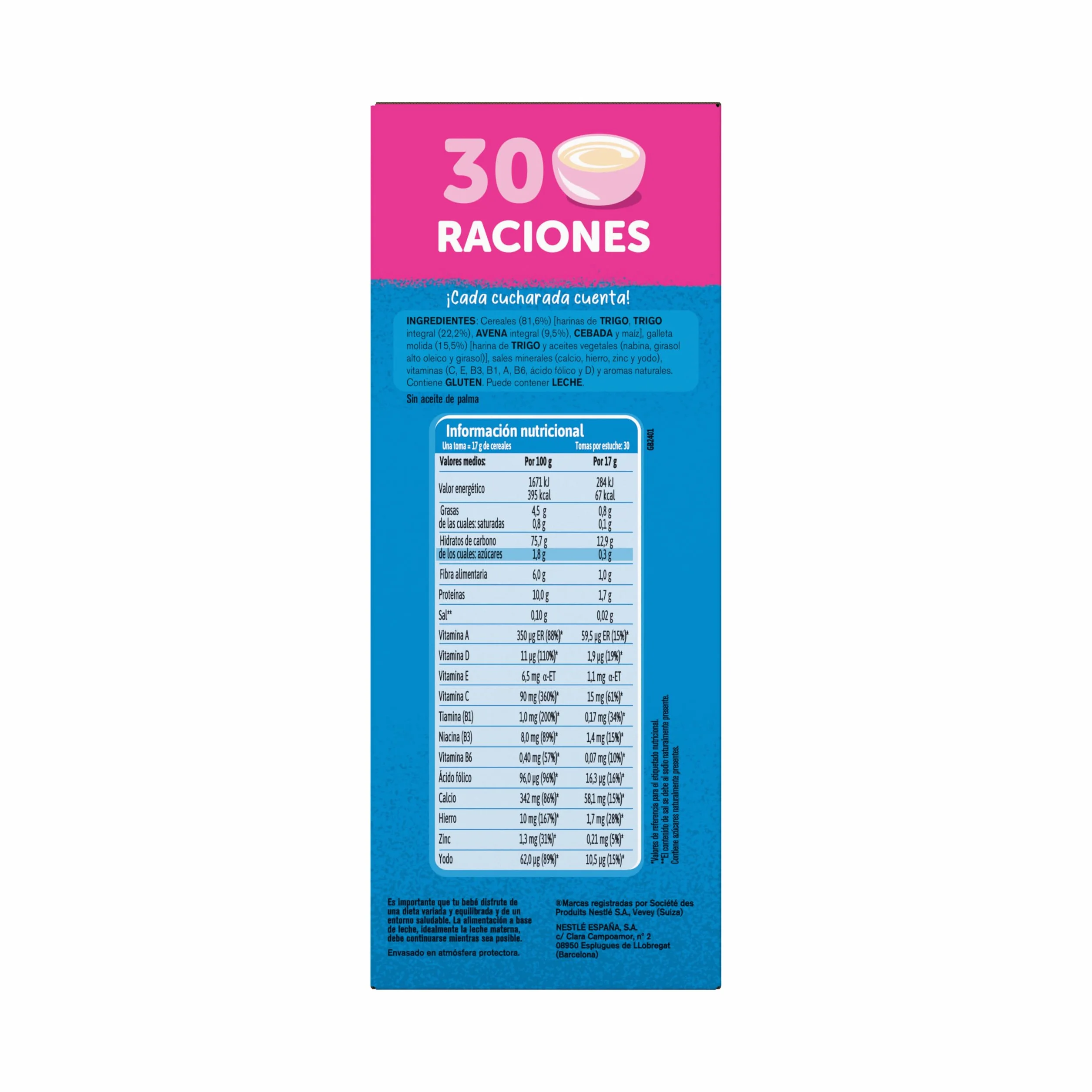 Gerber Papilla Multicereales Y Galleta 0% Azúcares Añadidos, 510 G