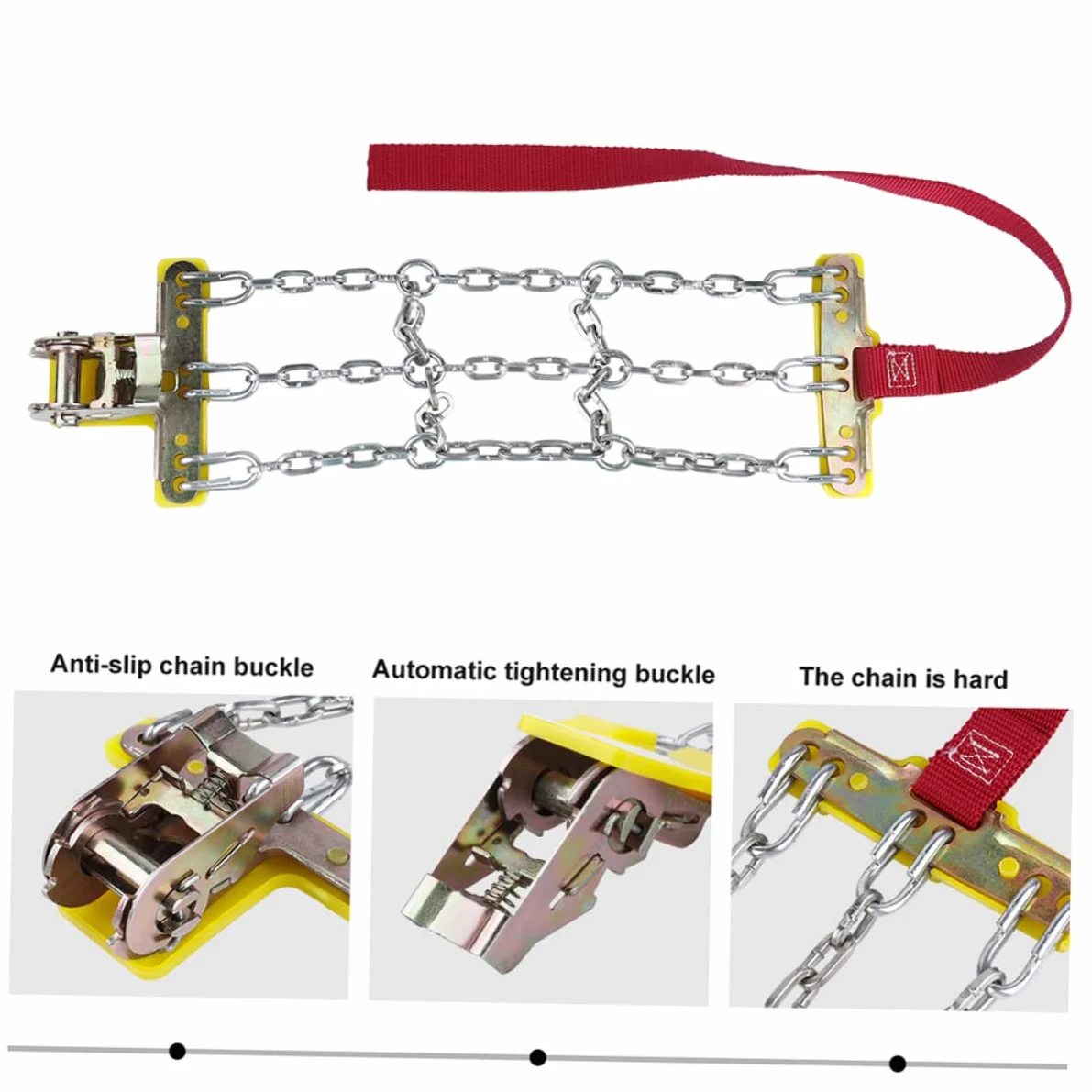 PRETYZOOM Cadenas De Nieve Antideslizantes Para Neumáticos De Automóviles Cadenas De Seguridad Para Vehículos Suv Y Camiones Protección Efectiva 2 Piezas X 4