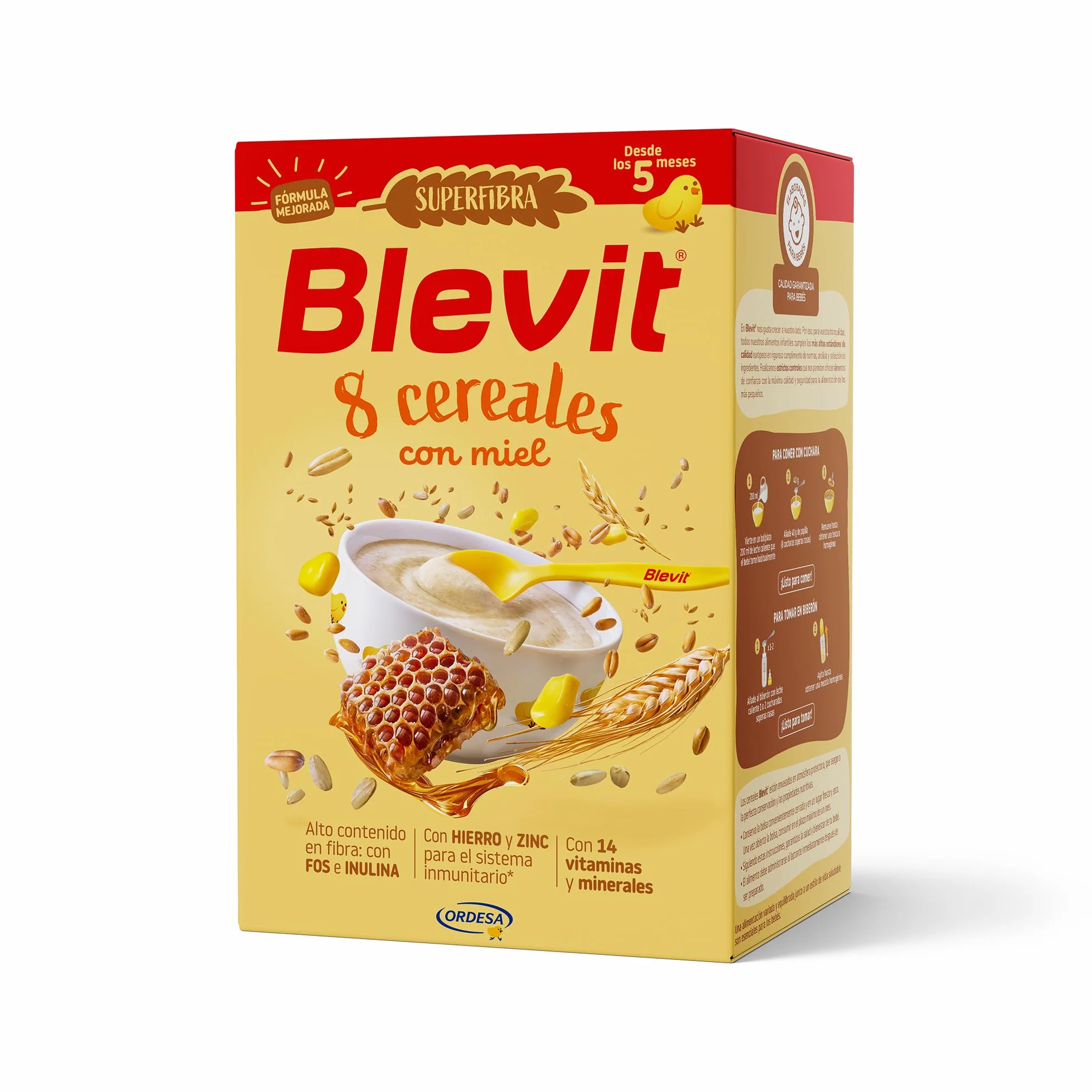 Blevit Superfibra 8 Cereales con Miel 500g Papilla para Bebé 5 Meses