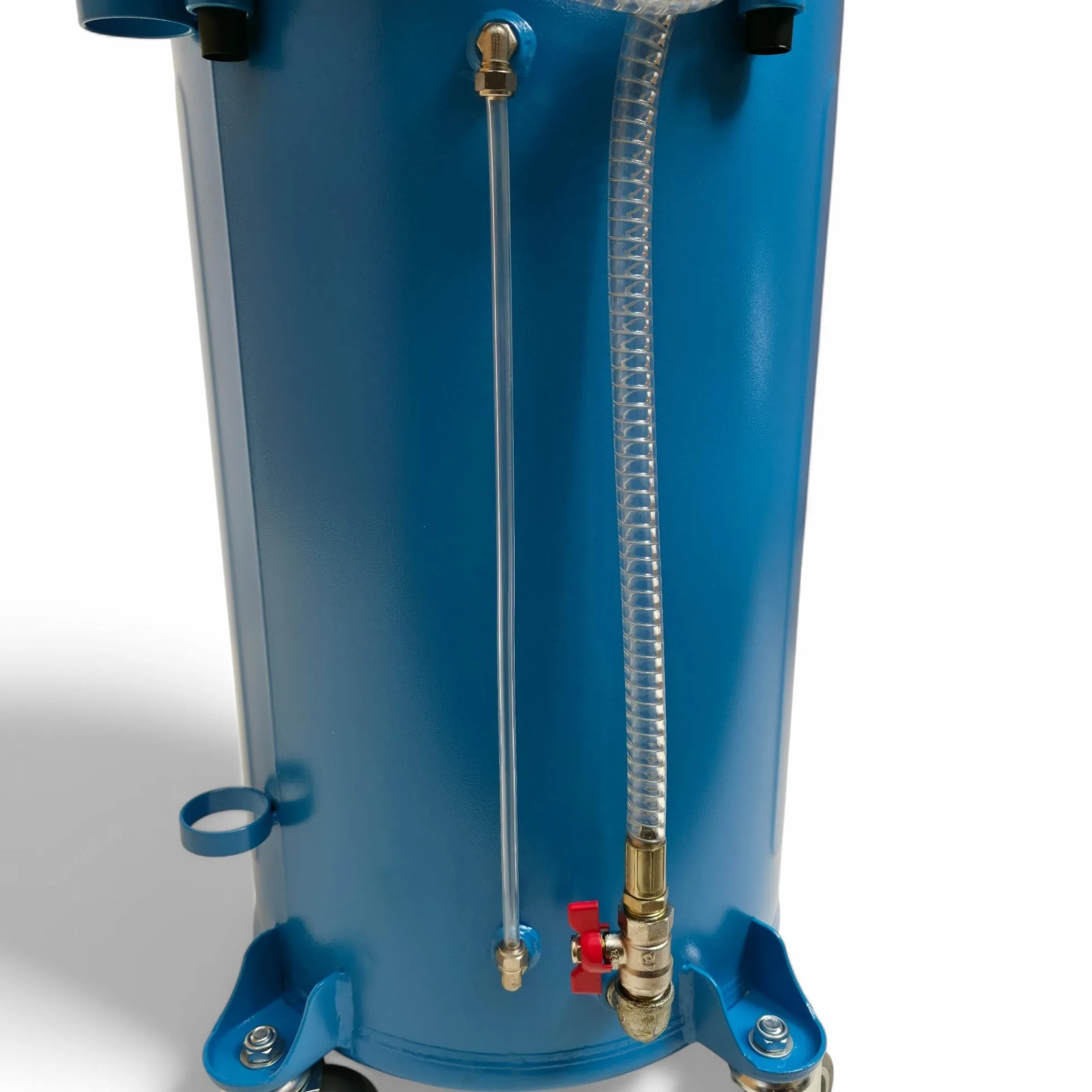 DeTec. Depósito colector de 65 l con embudo de altura ajustable para recoger aceite usado, carro de recogida de aceite enrollable, dispositivo de drenaje de aceite para coche, neumático, altura máxima