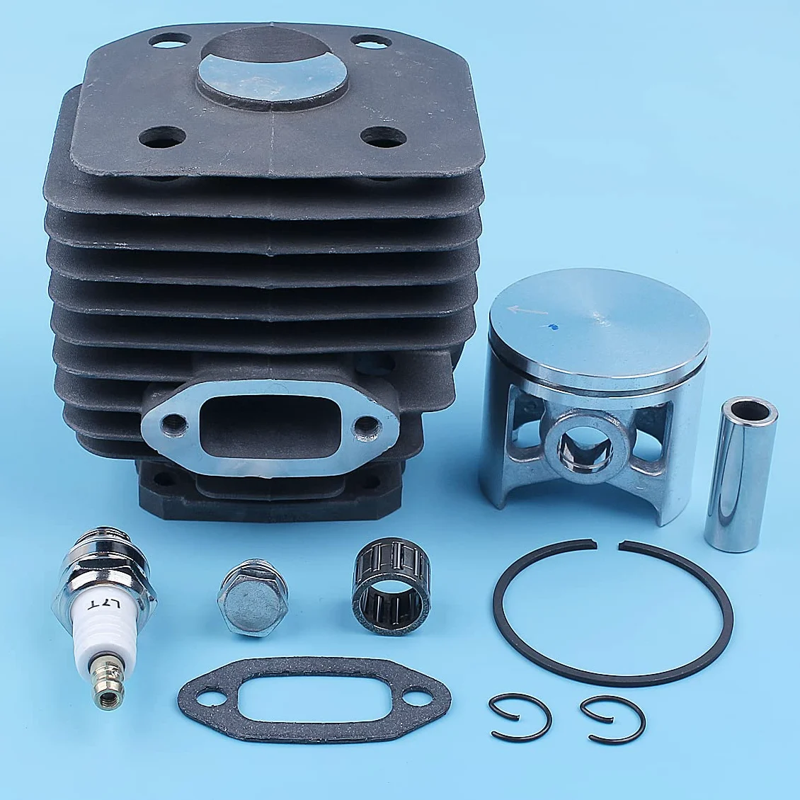 Pistón de Cilindro de 48mm, Kit de cojinete de Pasador de 12mm for H 262XP 262 261, Piezas de Repuesto de Junta de Escape recubierta de Motosierra ni-kasil