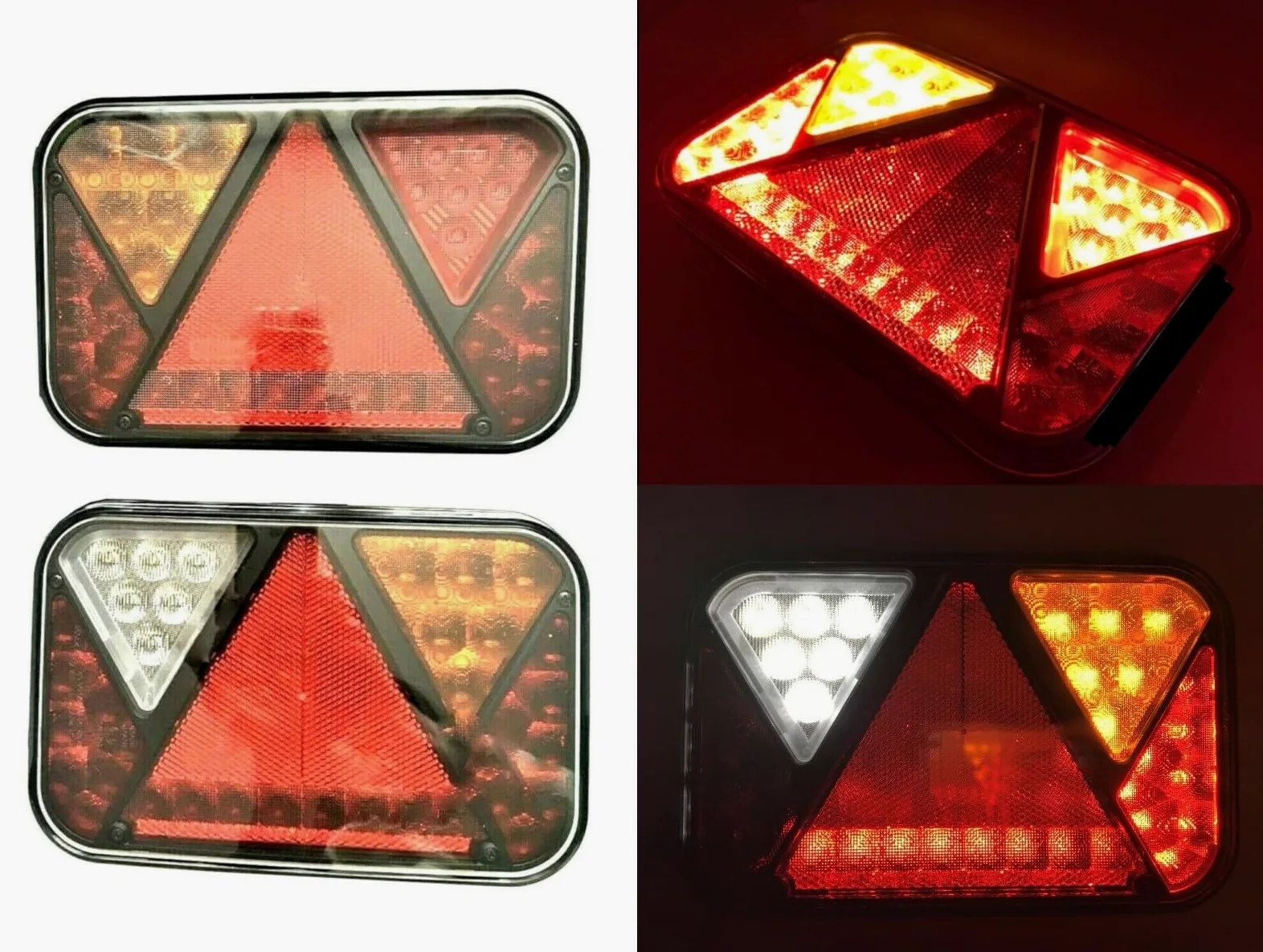 Luces LED traseras para remolques, Piloto LED Remolque, Caja de Control de 13 Pines, Cable de 7,7 m, Juego de Luces