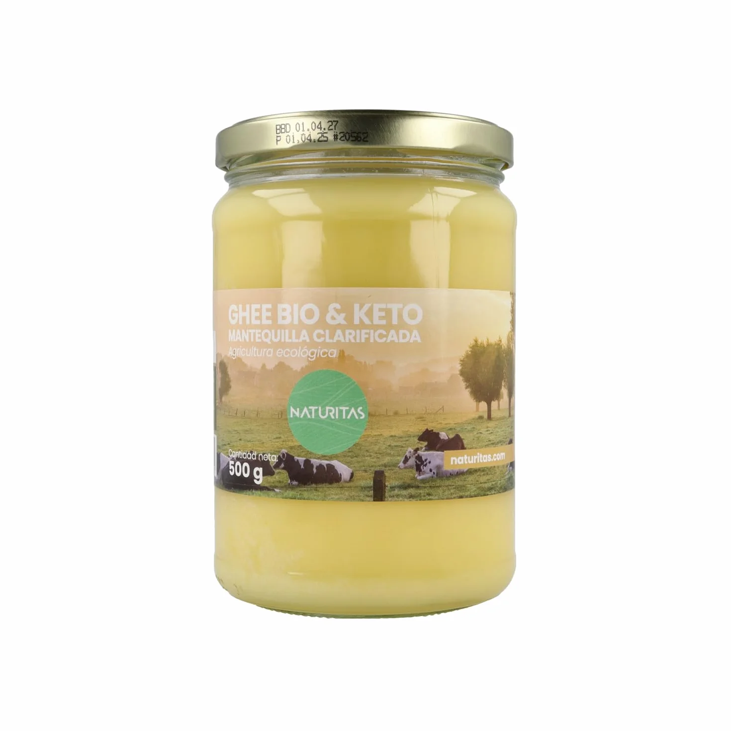 Naturitas Essentials Ghee Mantequilla Clarificada BIO 500ml Ecológica de Vaca Sin Lactosa