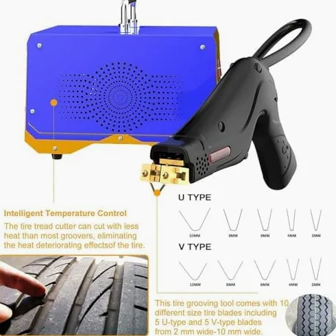 Máquina ranuradora de neumáticos de alta resistencia, cortador eléctrico para recauchutar y profundizar patrones de banda de rodadura en neumáticos todoterreno, herramienta de sorber de neumáticos