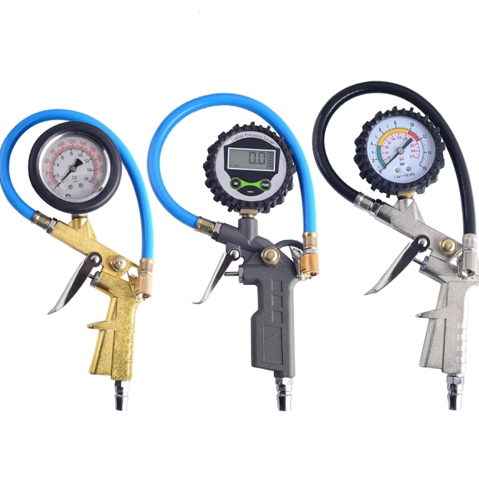 Manometro Presion Neumaticos Indicador de inflado de presión de aire de neumáticos, bombas infladas de esfera Digital, herramientas de reparación de automóviles desinfladas for vehículos de motociclet