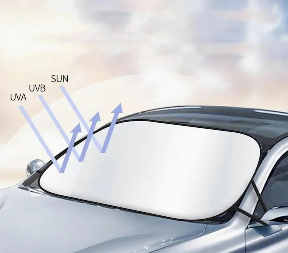 Parasol Parabrisas Coche Parasol Para Parabrisas Coche Cubierta Protectora Verano Para Rayos UV Cubierta Pantalla Visera Solar Con Aislamiento Térmico