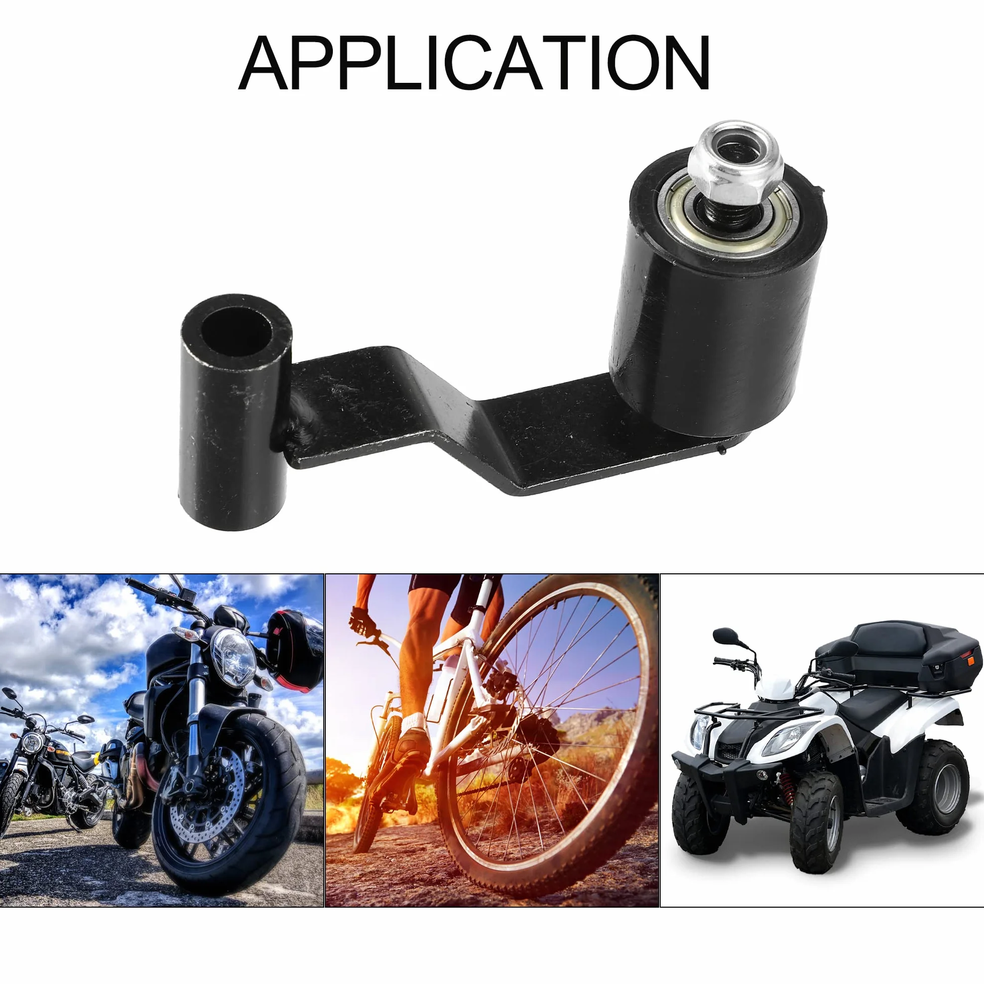 A ABSOPRO Cadena Tensor Ajustador Juego para Moto para 110cc 125cc Negro