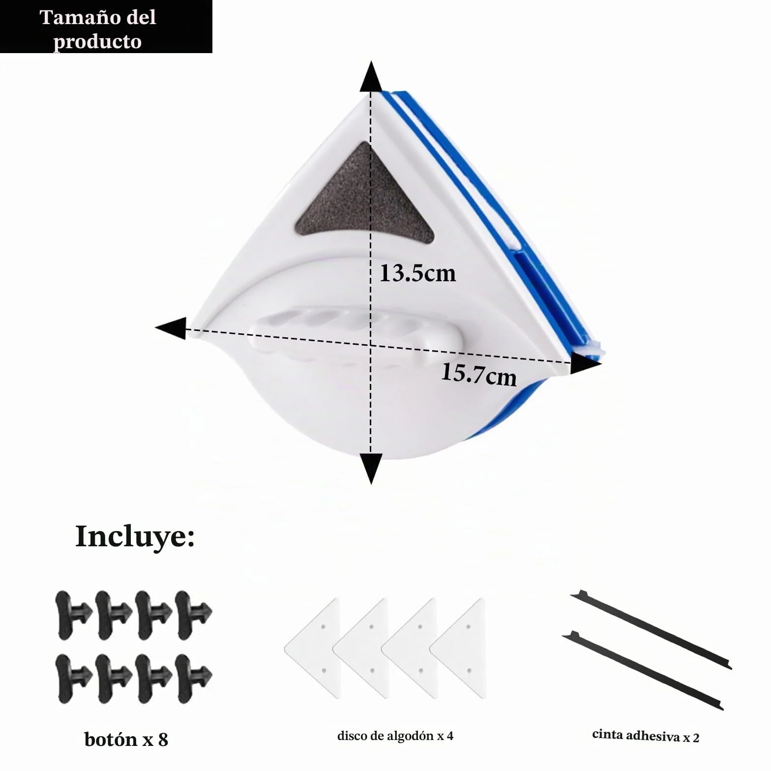 UgyDuky Limpiador magnético de Ventanas de Doble Cara, Cepillo de Lavado magnético Ajustable, Cepillo de Lavado de Vidrio, Herramienta de Limpieza de Vidrio, Cepillo de 18-30 mm de Grosor, para