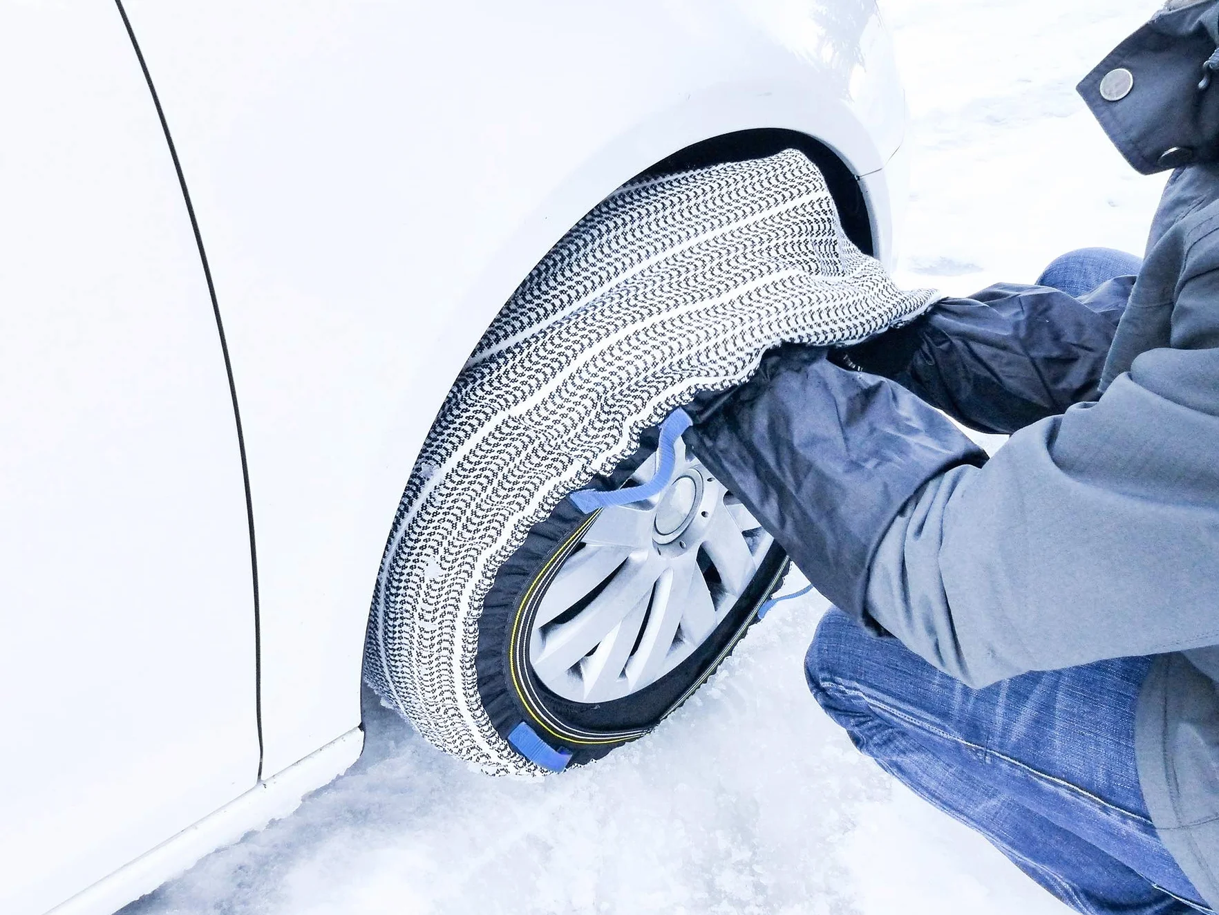 Michelin SOS9 Grip. Cadenas de Nieve Textiles. Rápido y fácil de Instalar y Desmontar.