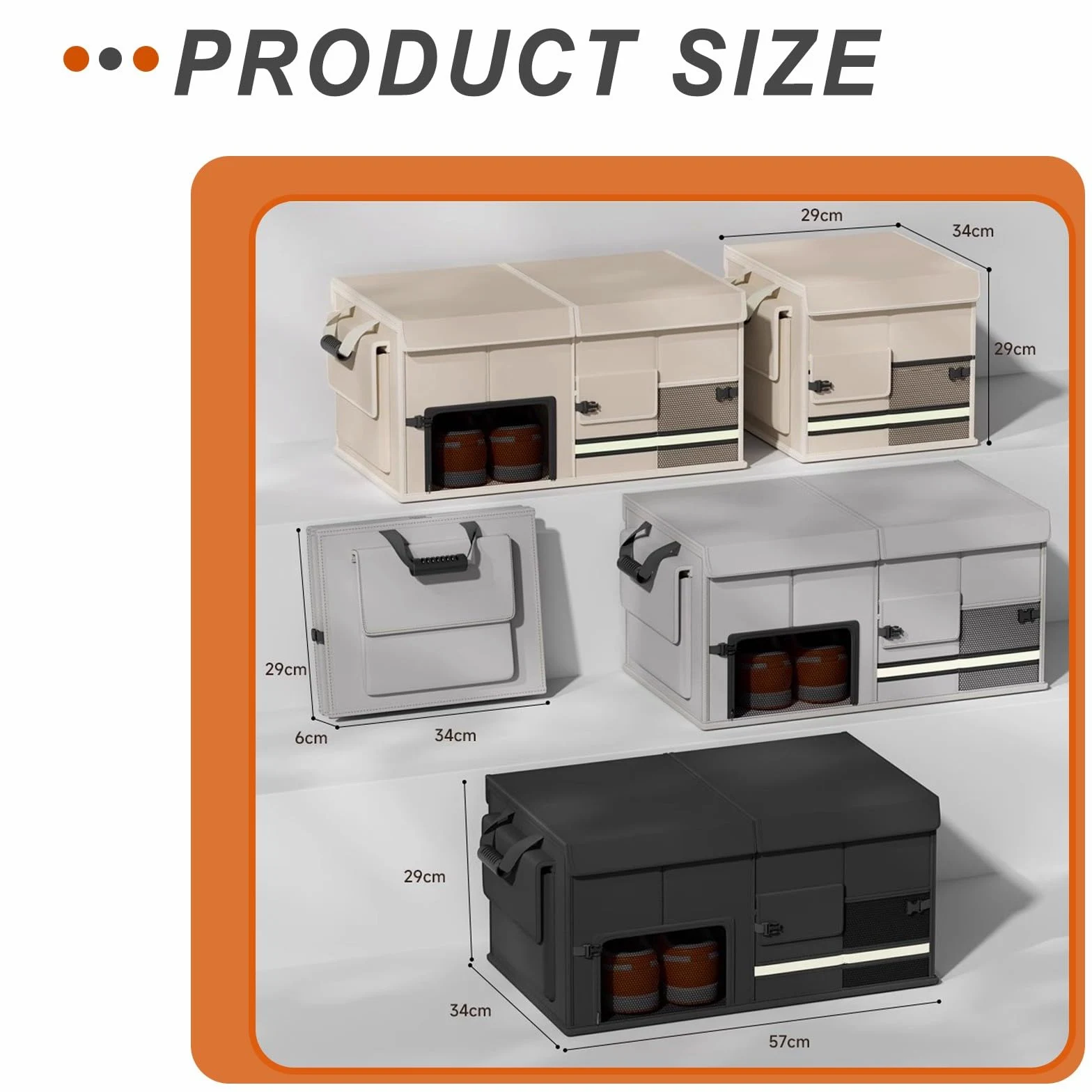 Organizador de maletero plegable con asas reforzadas, bolsa de carga impermeable para coches, material Oxford 600D duradero, perfecto para almacenamiento de vehículos