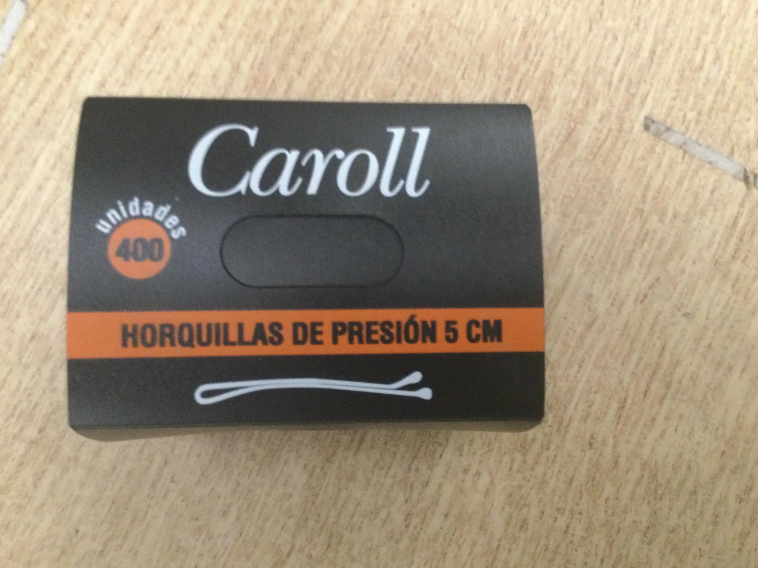 HORQUILLA CLIPS CARROL CAJA 400un NEGRA