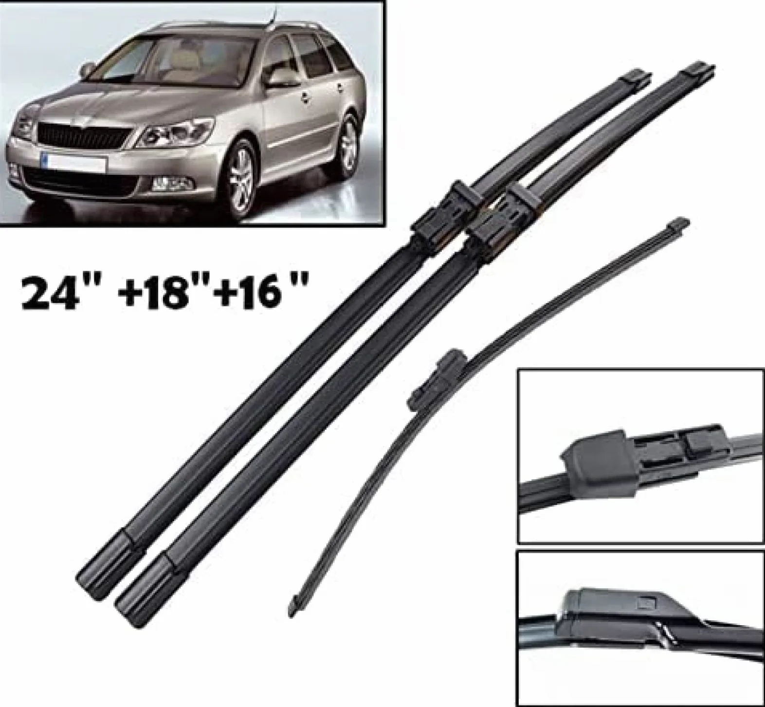 Limpiaparabrisas para Ventana de Coche, escobillas limpiaparabrisas para Coche, para Skoda Superb Estate Combi B6 2008-2015, escobilla limpiaparabrisas