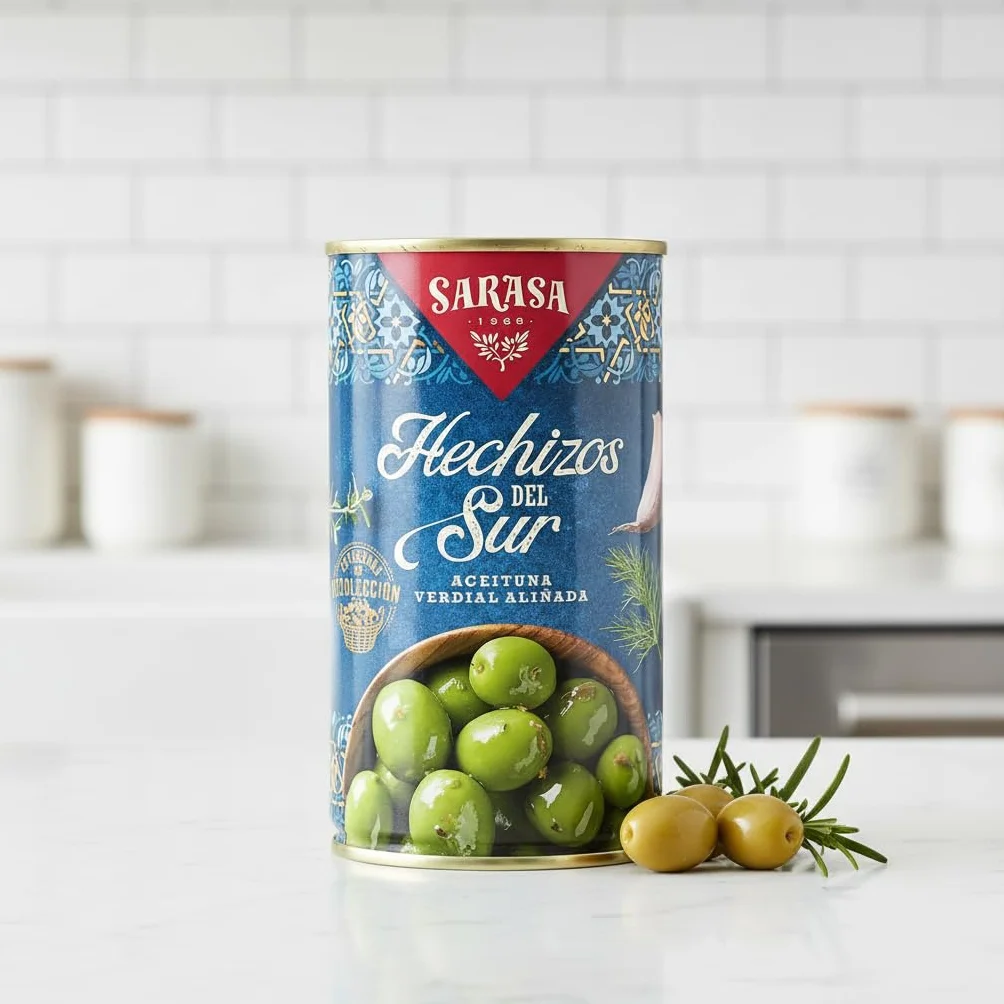 Aceitunas Verdial Aliñadas Receta Tradicional Sabor Intenso Ajo Hierbas Aromáticas 4200g NEXU
