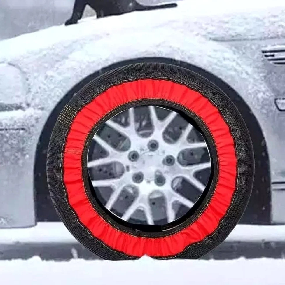 Fundas Textiles para Nieve para Discovery 4 (L319 2009–2016), Cadenas de Tela para Neumáticos de Coche, Proporciona Agarre y Tracción en Nieve y Hielo,4PCS