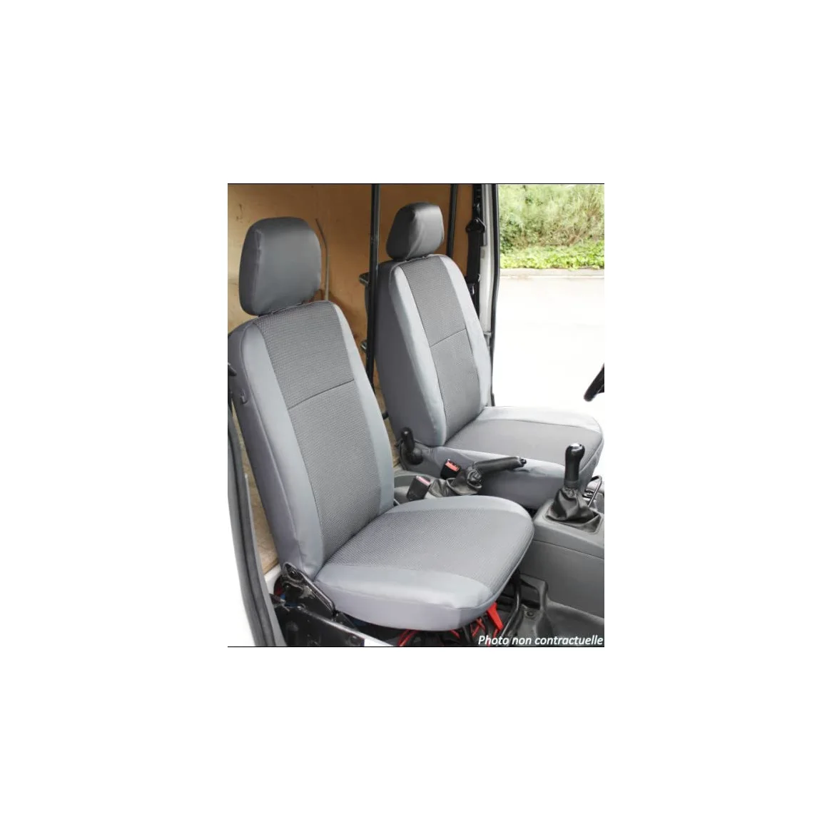 DBS 1011743 Fundas de asientos de Coche / Vehículo comercial - A Medida - Rápida instalación - Polipiel - Compatible Airbag - Isofix