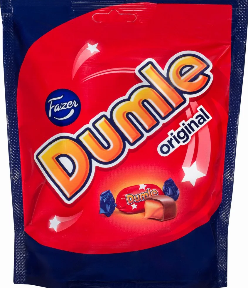 Fazer Dumle Original Chocolate con leche caramelo suave Bolsa