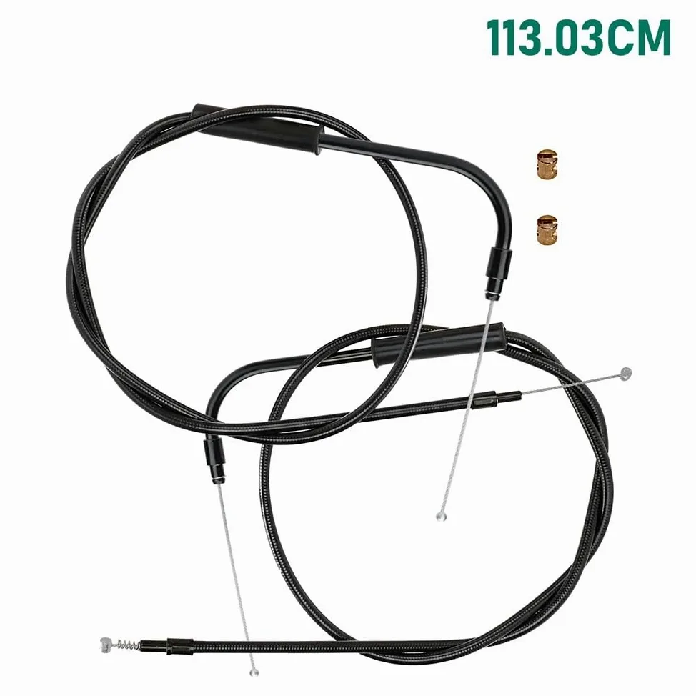 Juego de cables acelerador extendidos para motocicleta trenzados acero inoxidable para Sportster XL 1996-2017 para Dyna 2011-2015 para Softail