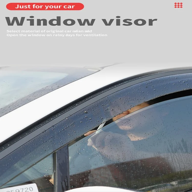 2 Piezas Deflectores de Viento para Ford Transit/Tourneo Custom II 2024.2025, Ventana Cortavientos Viseras Cortavientos para Ventanas de Coche
