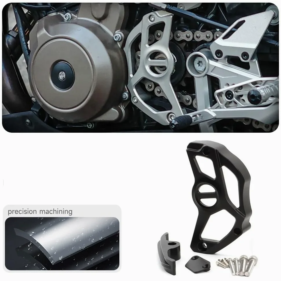 Protector cadena Moto Cadena Protector Protector De Cadena De Motocicleta Protector De Piñón Delantero Apto Para Husq&varna 801 Vitpilen Svartpilen | B