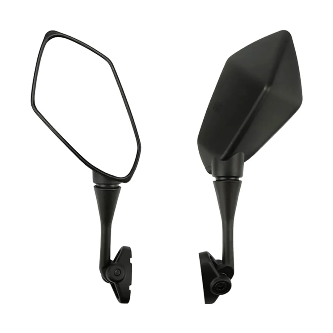 1 Par De Espejos Retrovisores Universales ABS Para Motocicleta, Deportivos, Color Negro, Para Manillar De Scooter Y Motocross Retrovisor moto