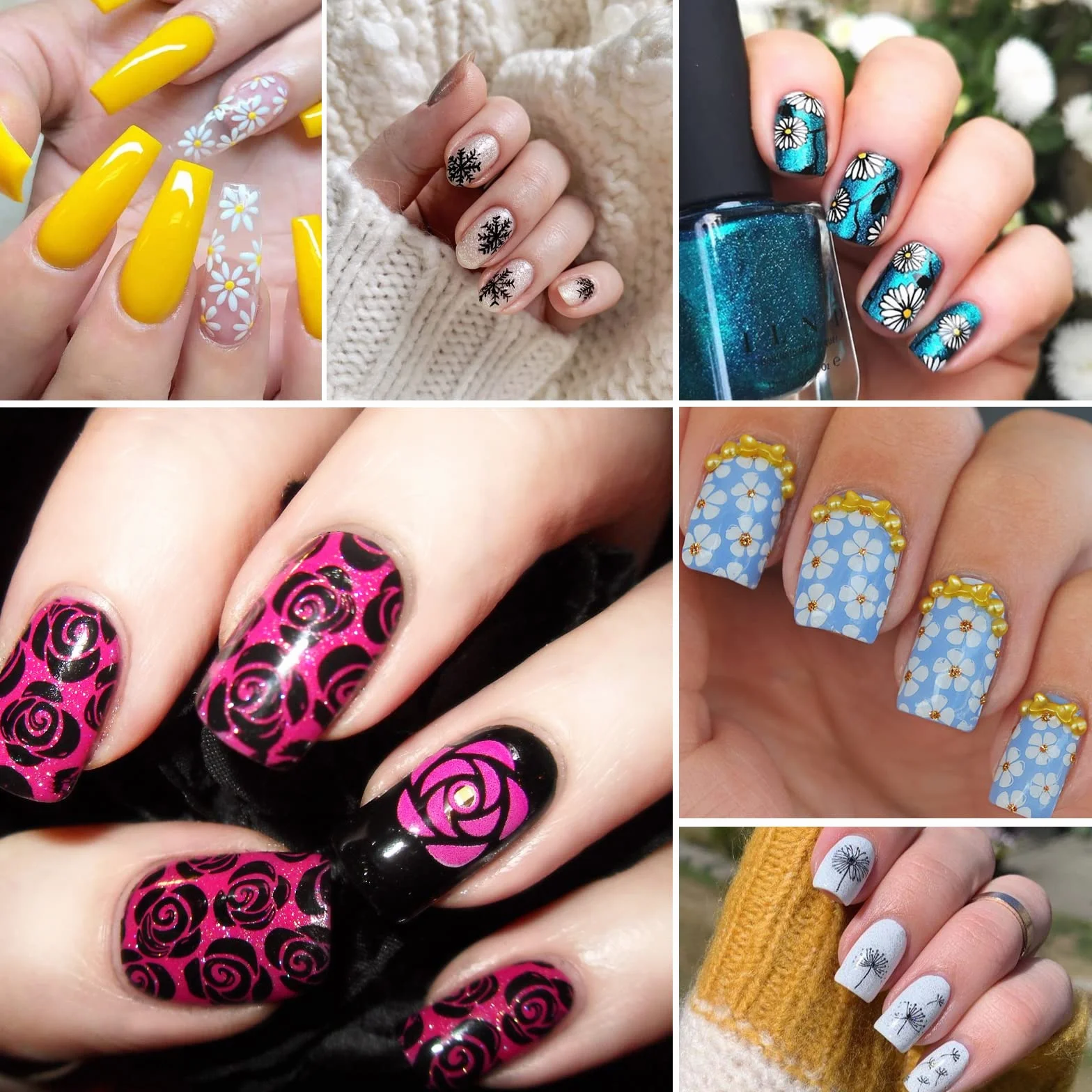Nail Art Stamping Plates 10 PCS Placas Estampacion Uñas Nail Stamping Kit Patrón Flores Mariposas