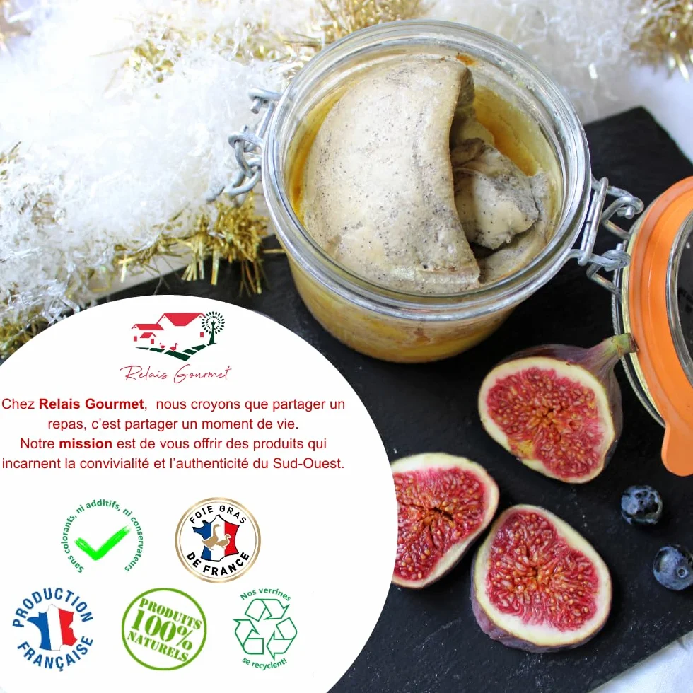 Foie Gras de Oca Entero Artesanal 200 g Relais Gourmet Francés del Suroeste Sin Conservantes