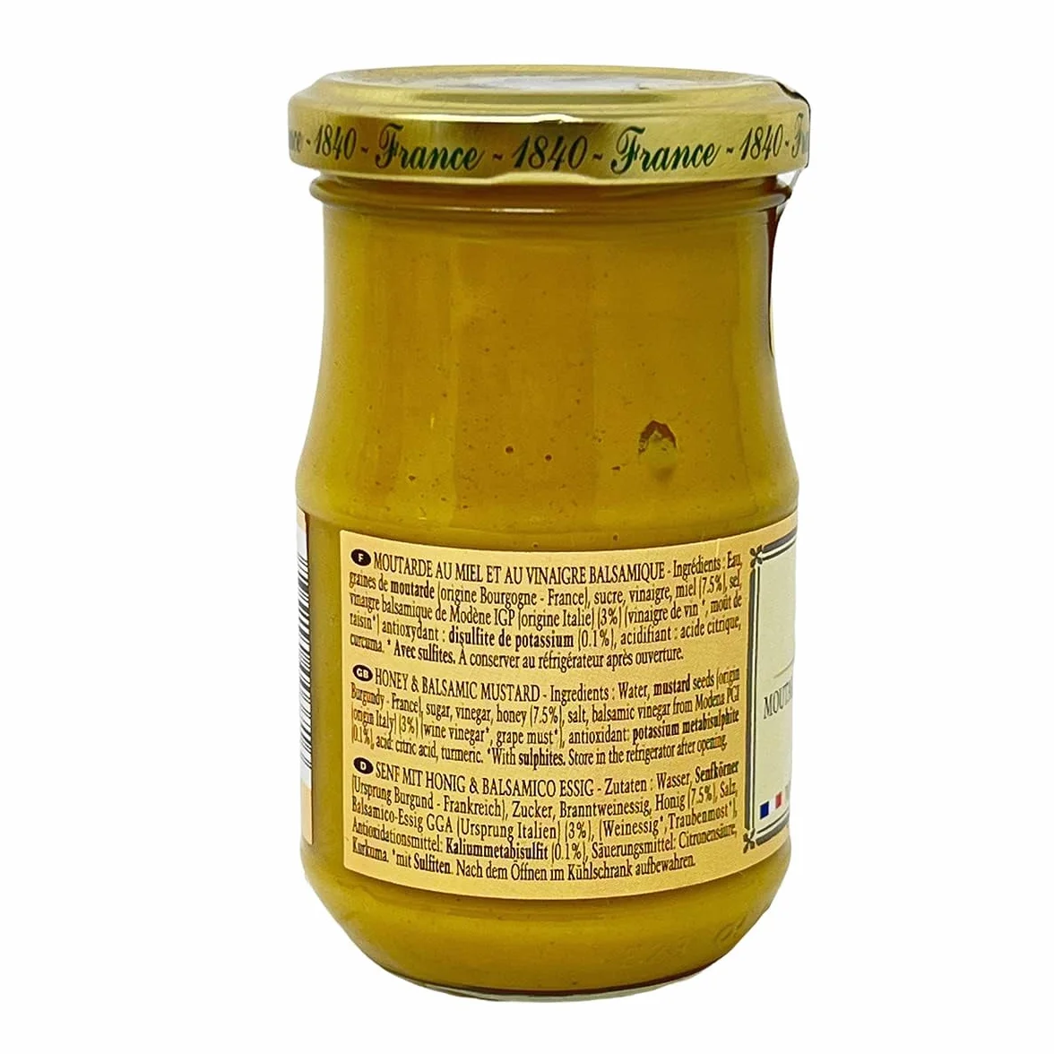 Edmond Fallot Mostaza de Dijon con vinagre balsámico y miel Bote 190 ml