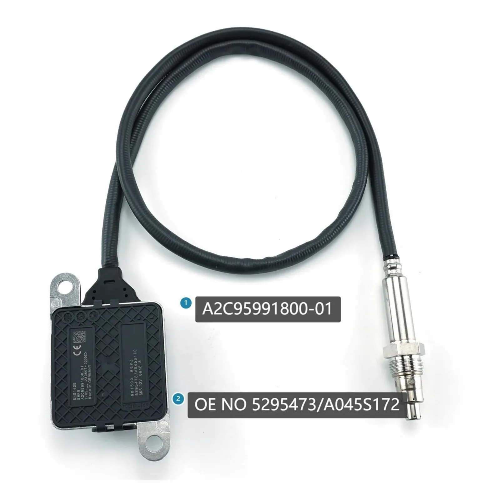 Sonda del Sensor Nox 5295473 5295473RX Sensor De Óxido De Nitrógeno (NOx) Para Cummins 11.9L 15L ISX13-18 Sensor Óxido Nitrógeno