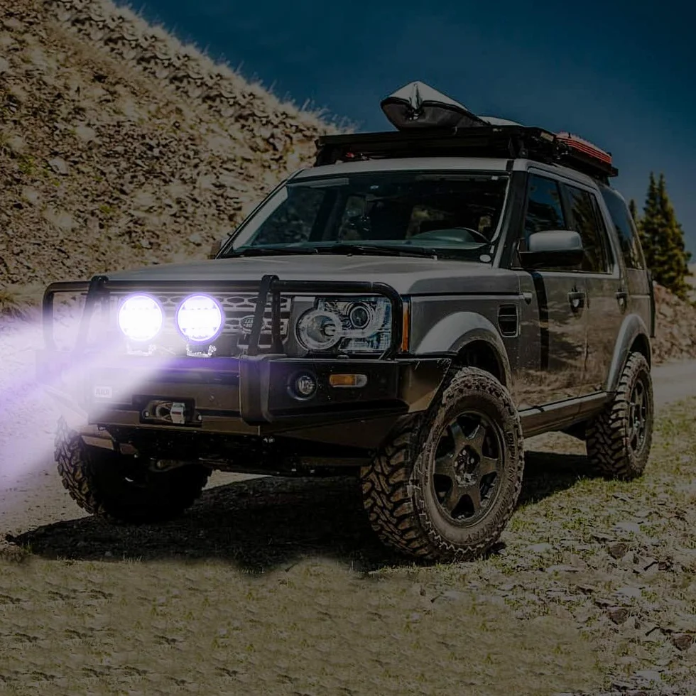 4PCS 96W Foco Led Tractor con Azul Angel Eyes,Faros Trabajo LED 12V 24V Focos de Coche LED Potentes Faros Adicionales Coche Luz de Niebla luz Auxiliar Moto 7200LM para Offroad Tractor Camión Barco