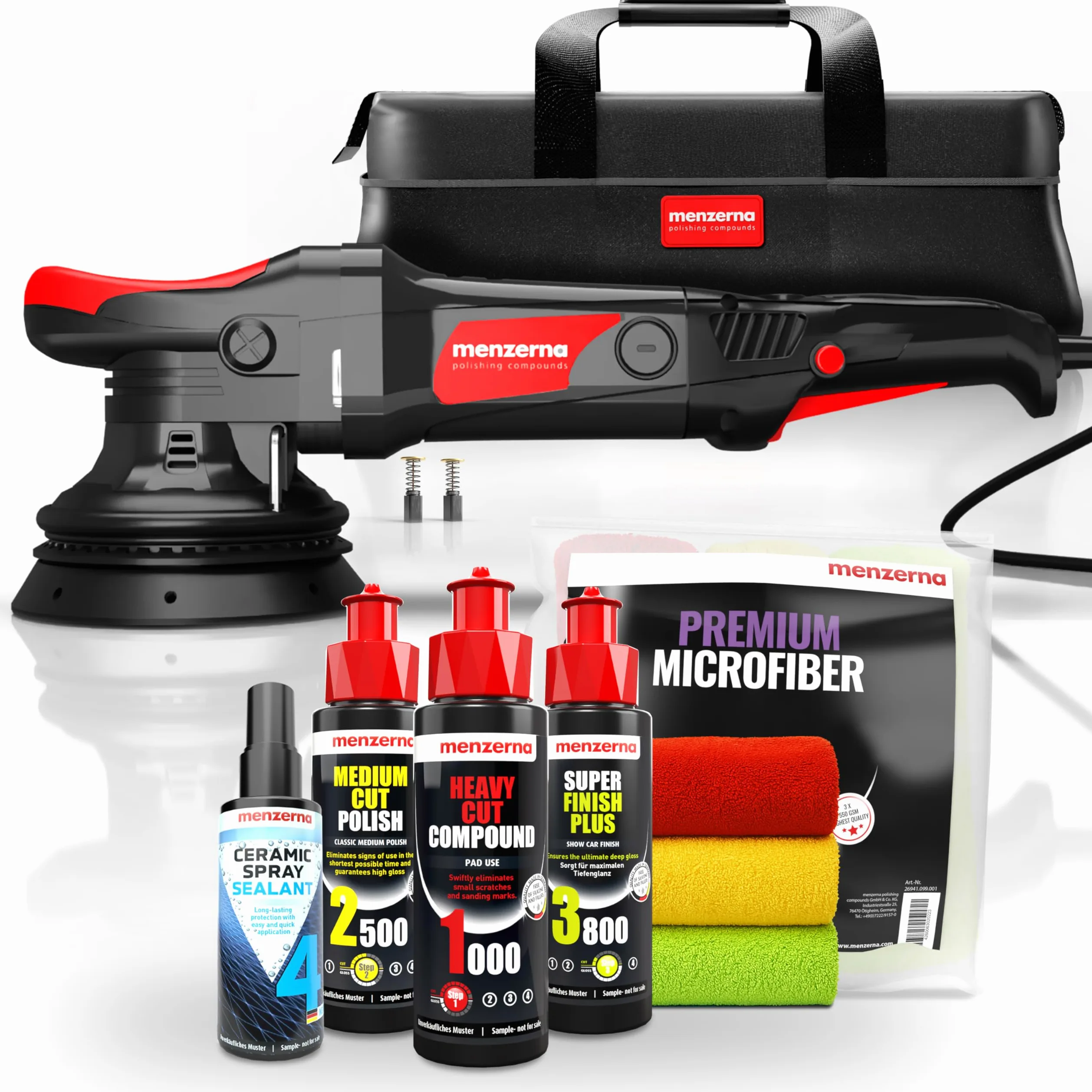 Menzerna Set de Pulido para Auto MZ-XR 125mm 720W Carrera 15mm