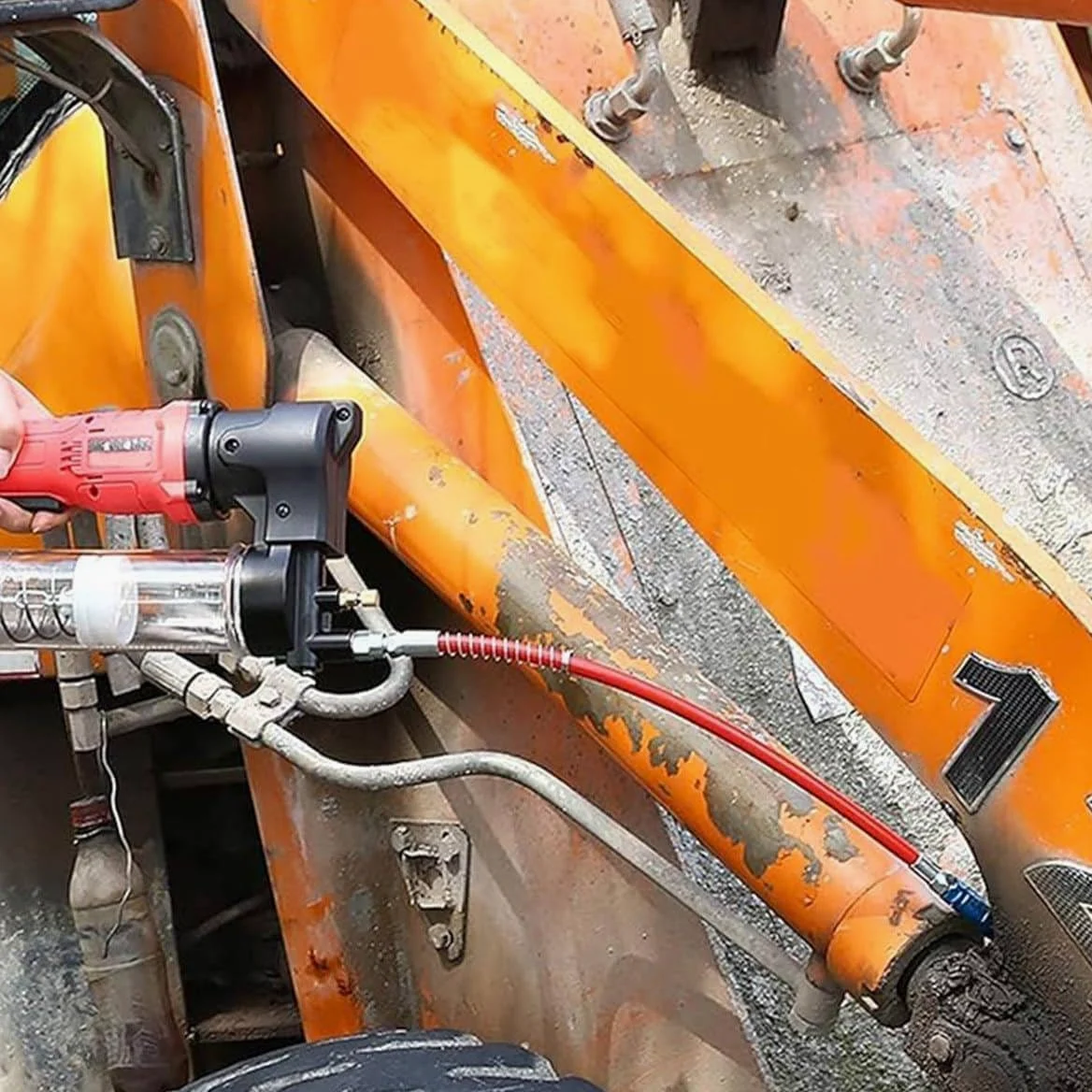 Pistola de grasa eléctrica inalámbrica, herramienta de lubricación recargable para maquinaria agrícola, barcos y camiones