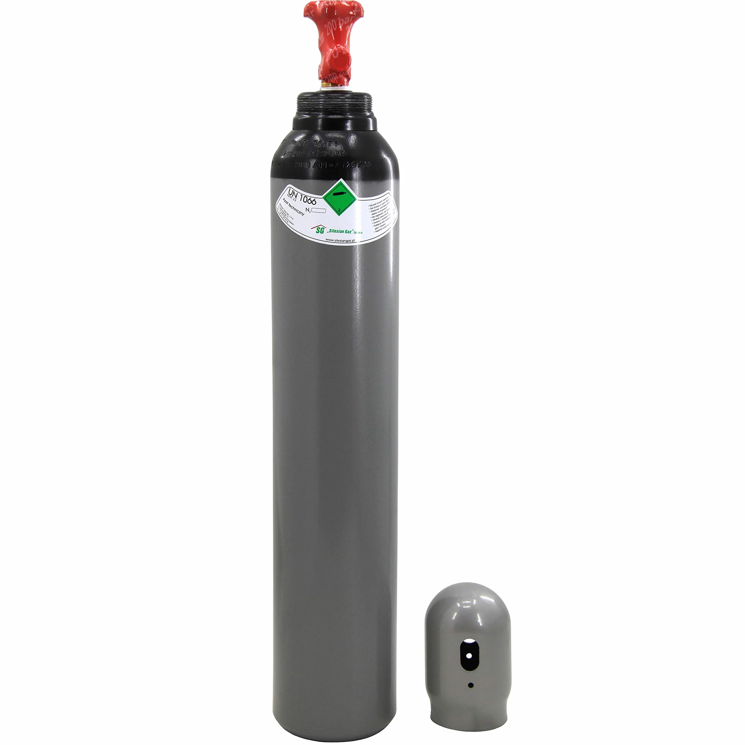 Botella de gas de nitrógeno, 8 litros, 1,6 m3, aire acondicionado, sudor inflado de neumáticos con reductor