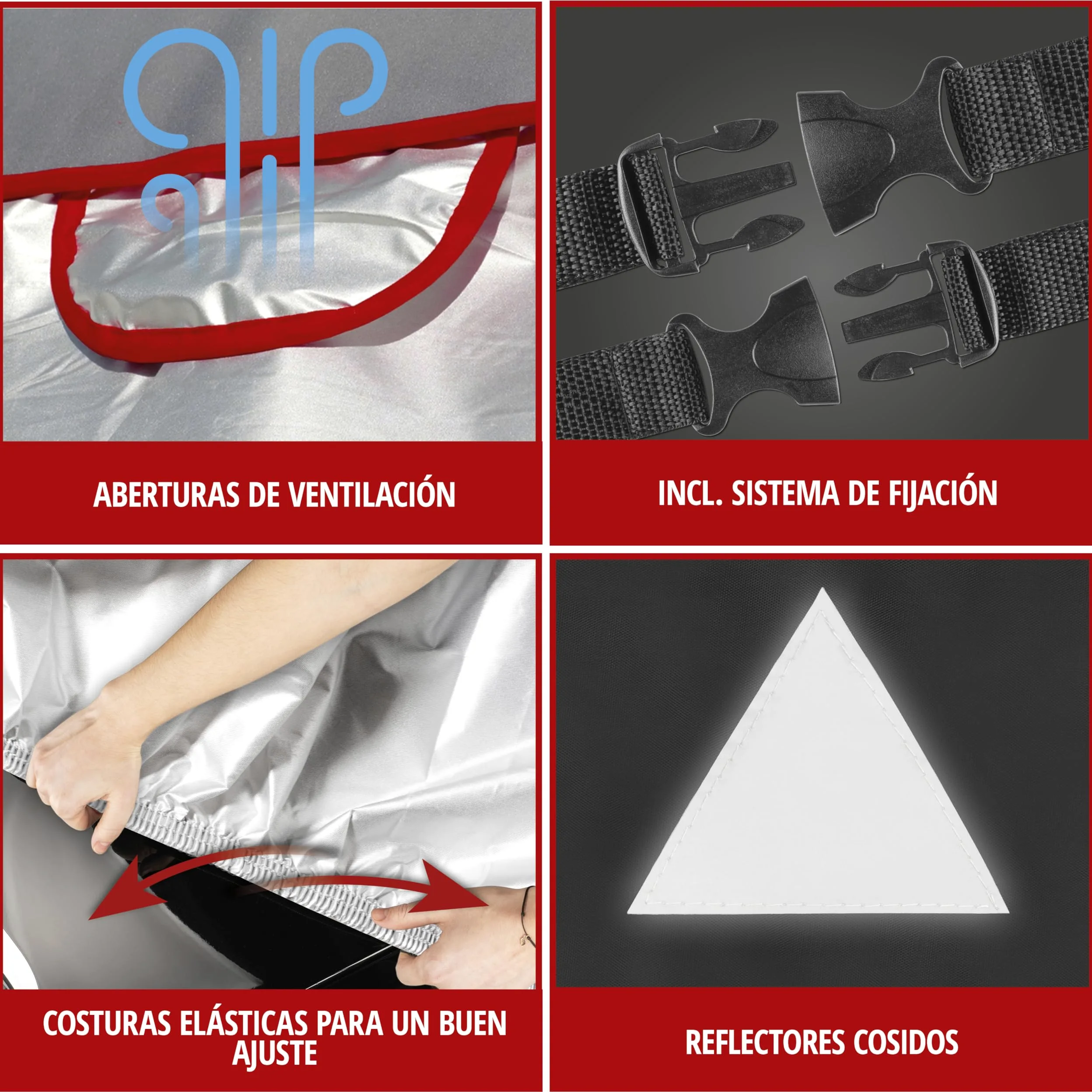WALSER Funda antigranizo para el Coche Pro, Funda Repelente al Agua antigranizo para automóvil, Lona para Coche, Funda para Coche Talla 9 - Antracita-Plata