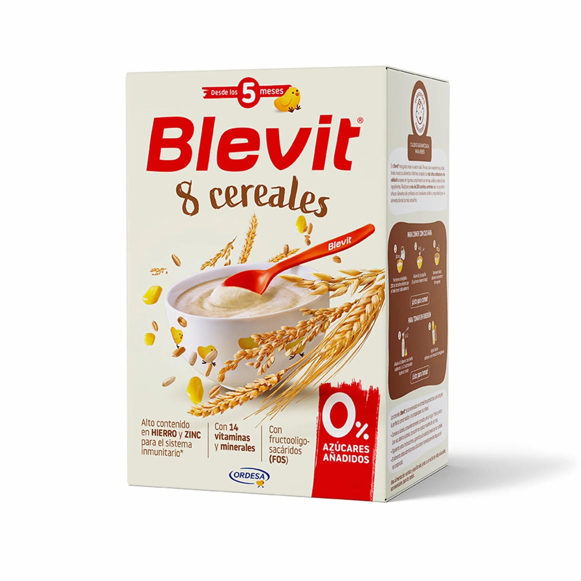 Blevit 8 Cereales 500g Papilla Bebé 5 Meses 14 Vitaminas y Minerales