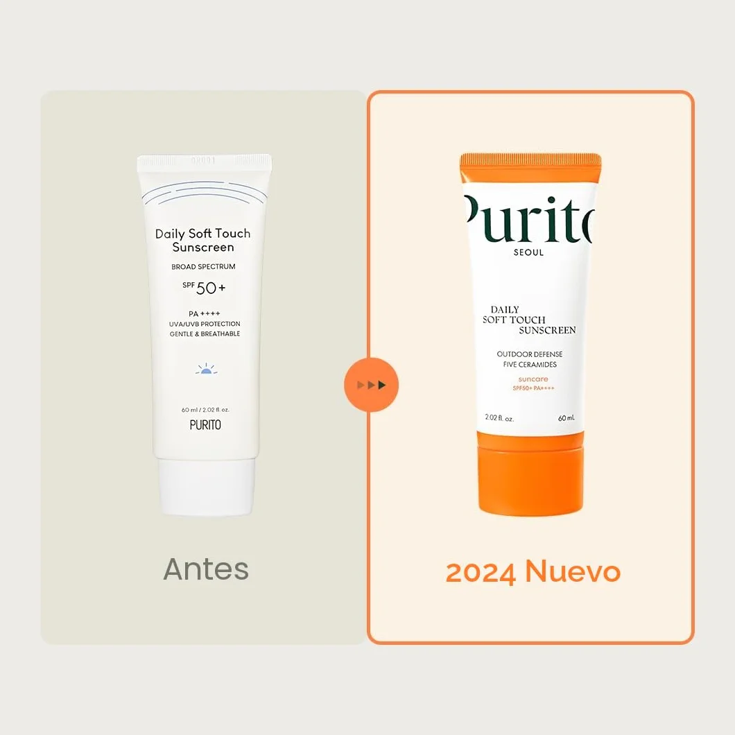 PURITO SEOUL Protector Solar SPF50+ PA++++ Ceramidas No Blanquea Resistente al Agua K-Beauty