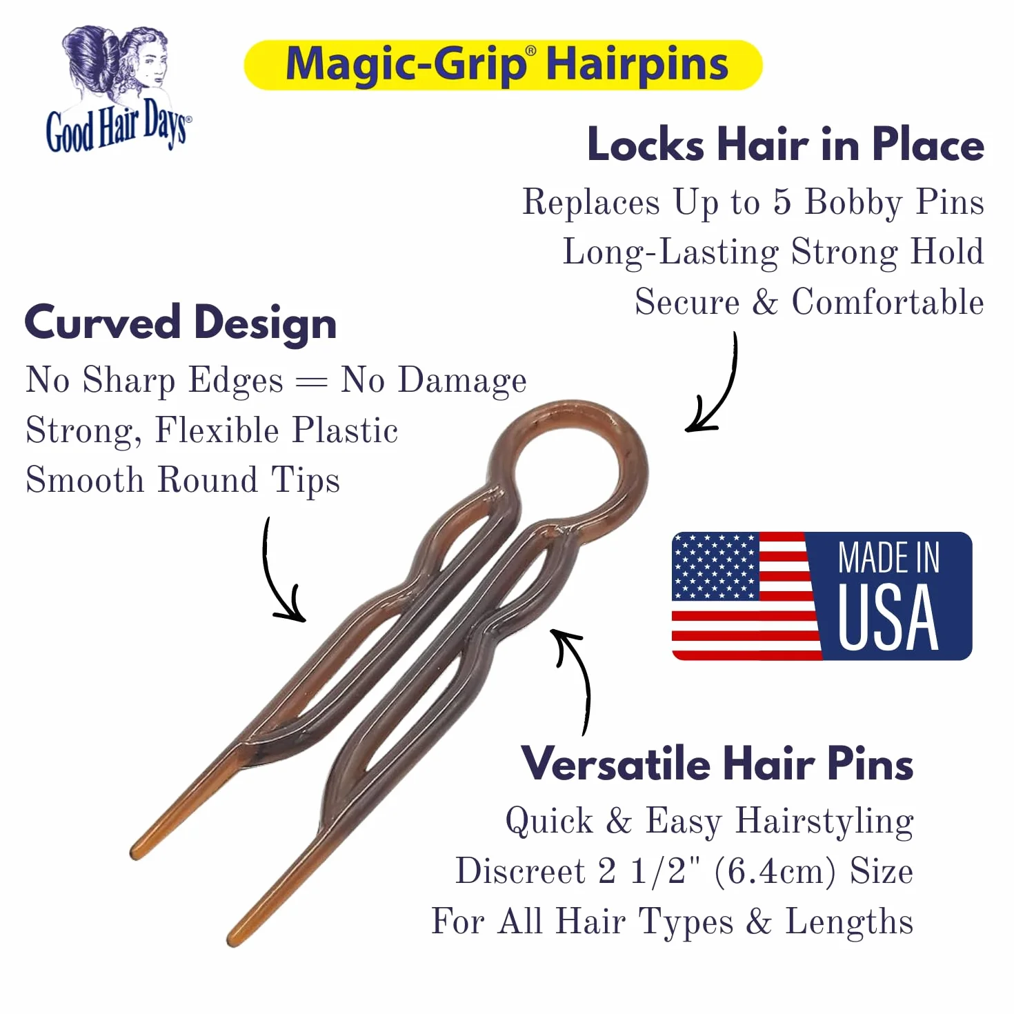 Magic empuñadura de horquillas para el pelo 10 unidades