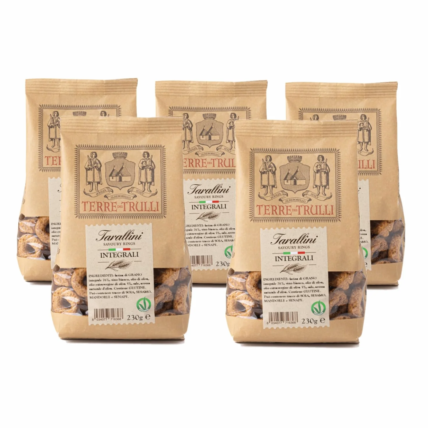 Tarallini integral de Apulia 5 x 230 g