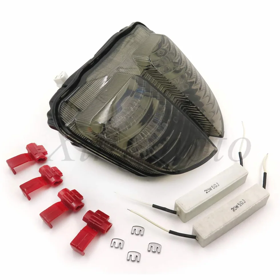 Luz trasera de freno compatible con 2006 2007 Compatible con Suzuki GSXR 600 GSX-R600 750 GSX-R750 Ahumado