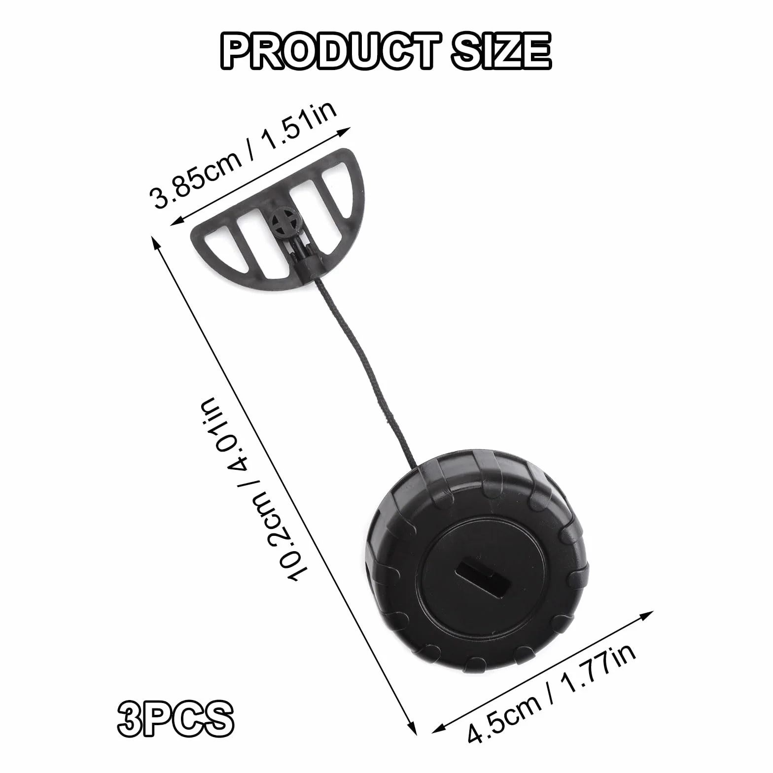 3 tapas de depósito y tapa de aceite para motosierras Stihl MS170 MS180 017 018, tapón de depósito de alta calidad y repuesto de tapa de aceite, accesorios Stihl duraderos para motosierra de