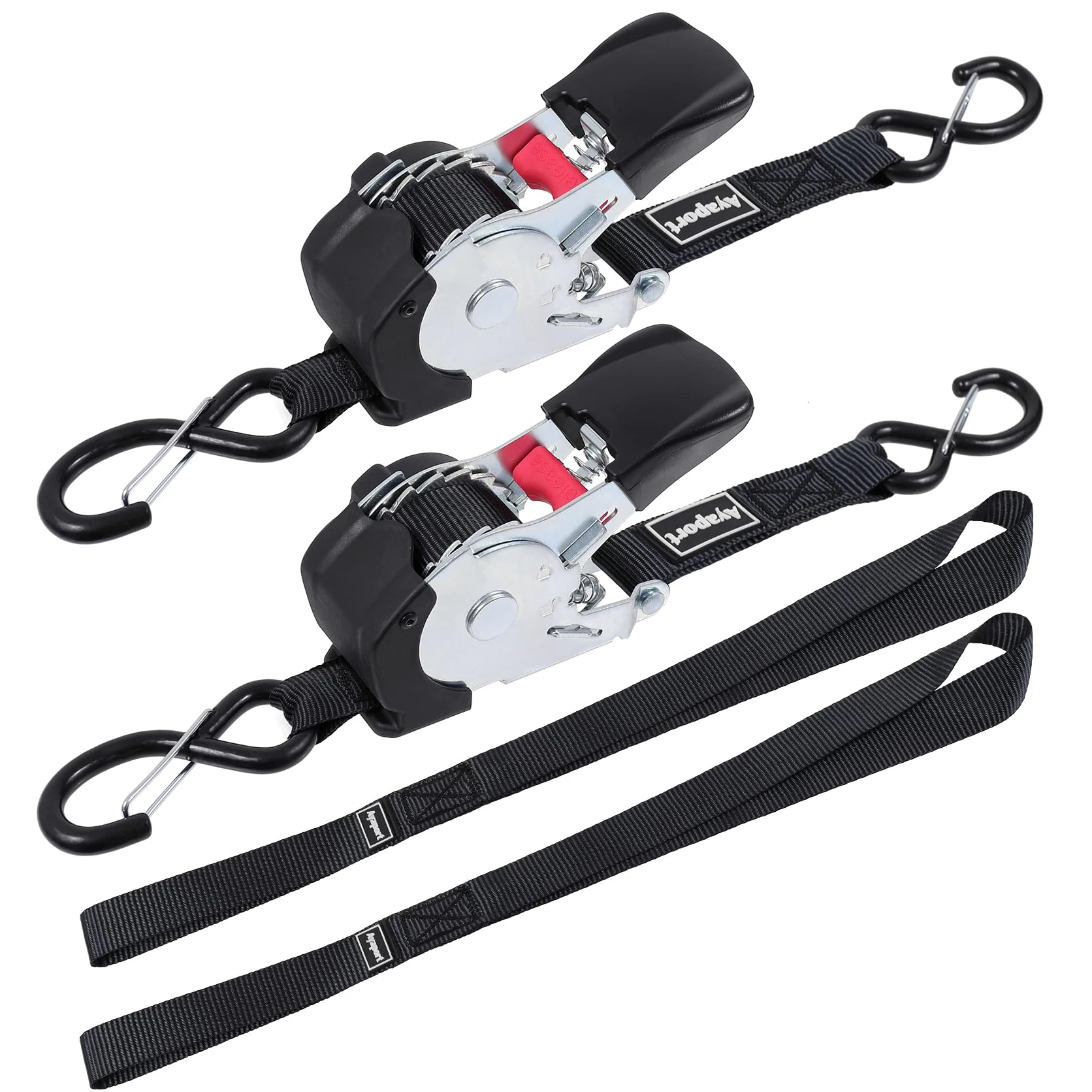 Ayaport Correas de trinquete retráctiles, correas de amarre autoretráctiles, resistencia a la rotura de 1200 libras, resistentes a la rotura, 12 pies para motocicleta, moto de cross, carga en