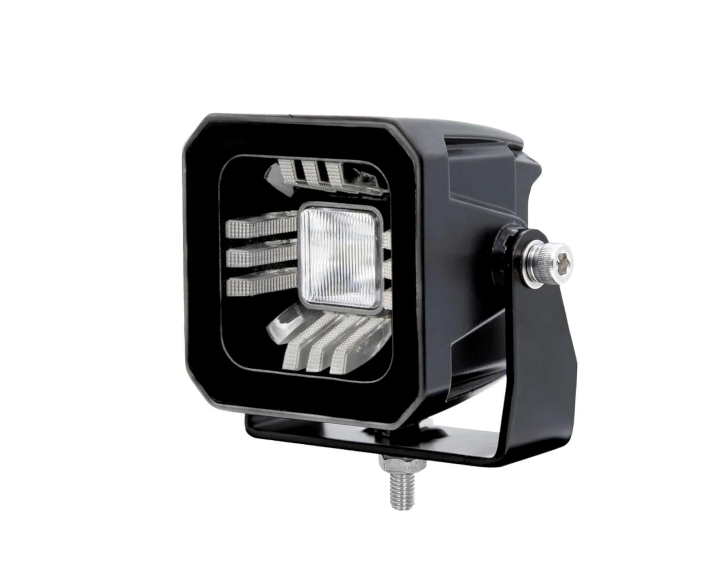 Genérico 6 faros de trabajo LED 12 V - 24 V proyector antiniebla 1000 lm + luz de posición roja naranja DRL haz combinado para camión 4 x 4 MTB barco moto moto